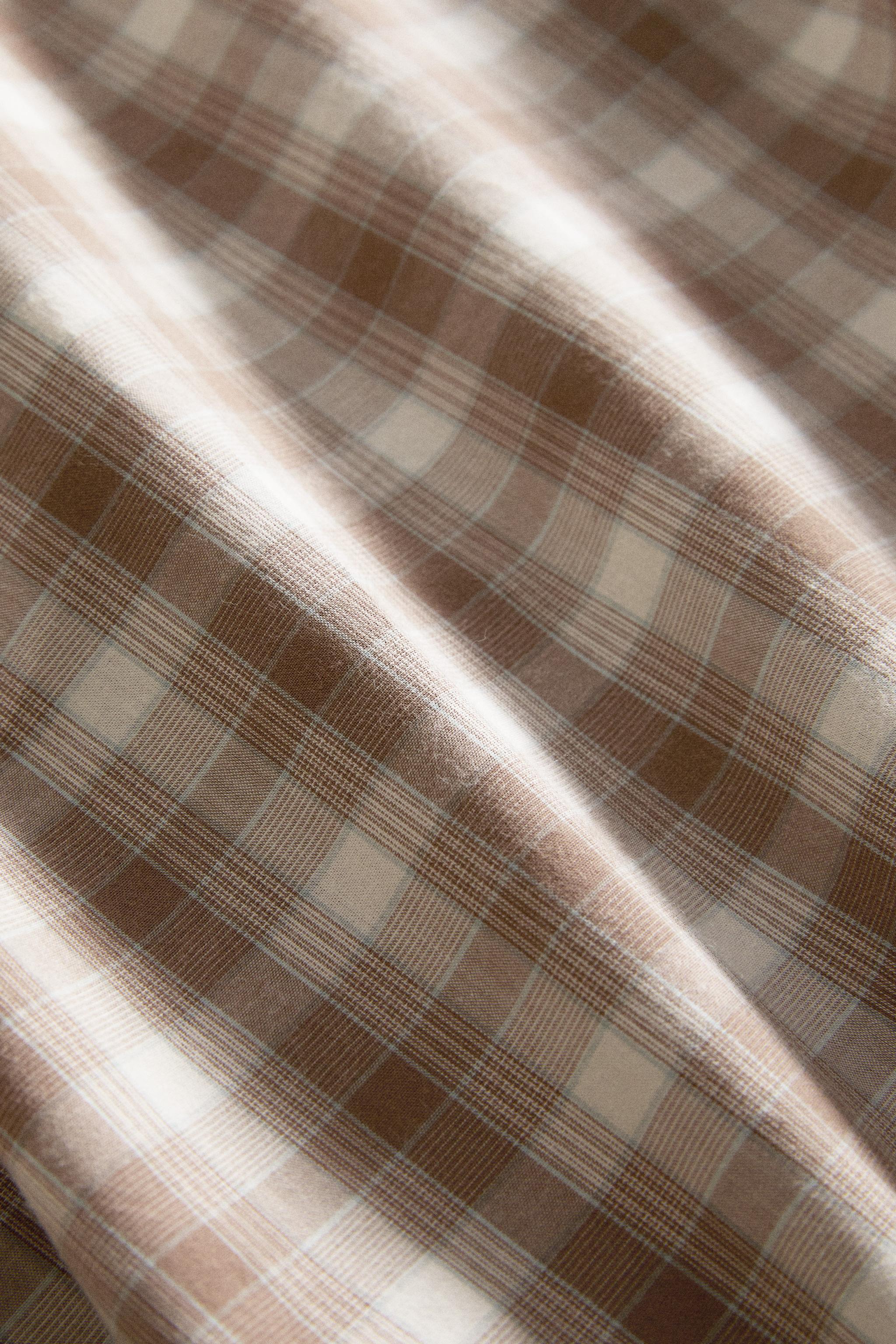 CHILDREN'S CHECK FLANNEL DUVET COVER