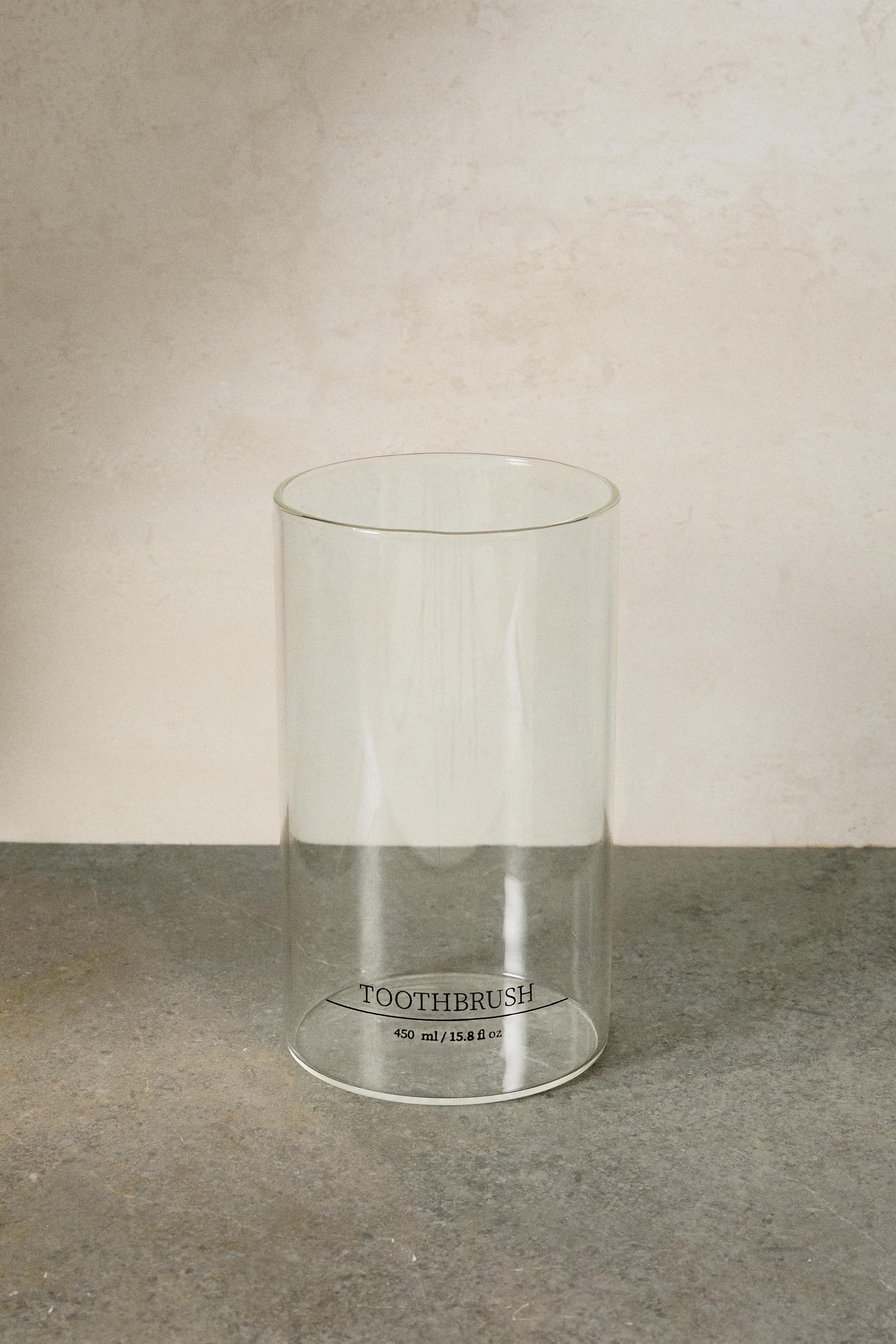 BOROSILICATE TOOTHBRUSH GLASS TEXT