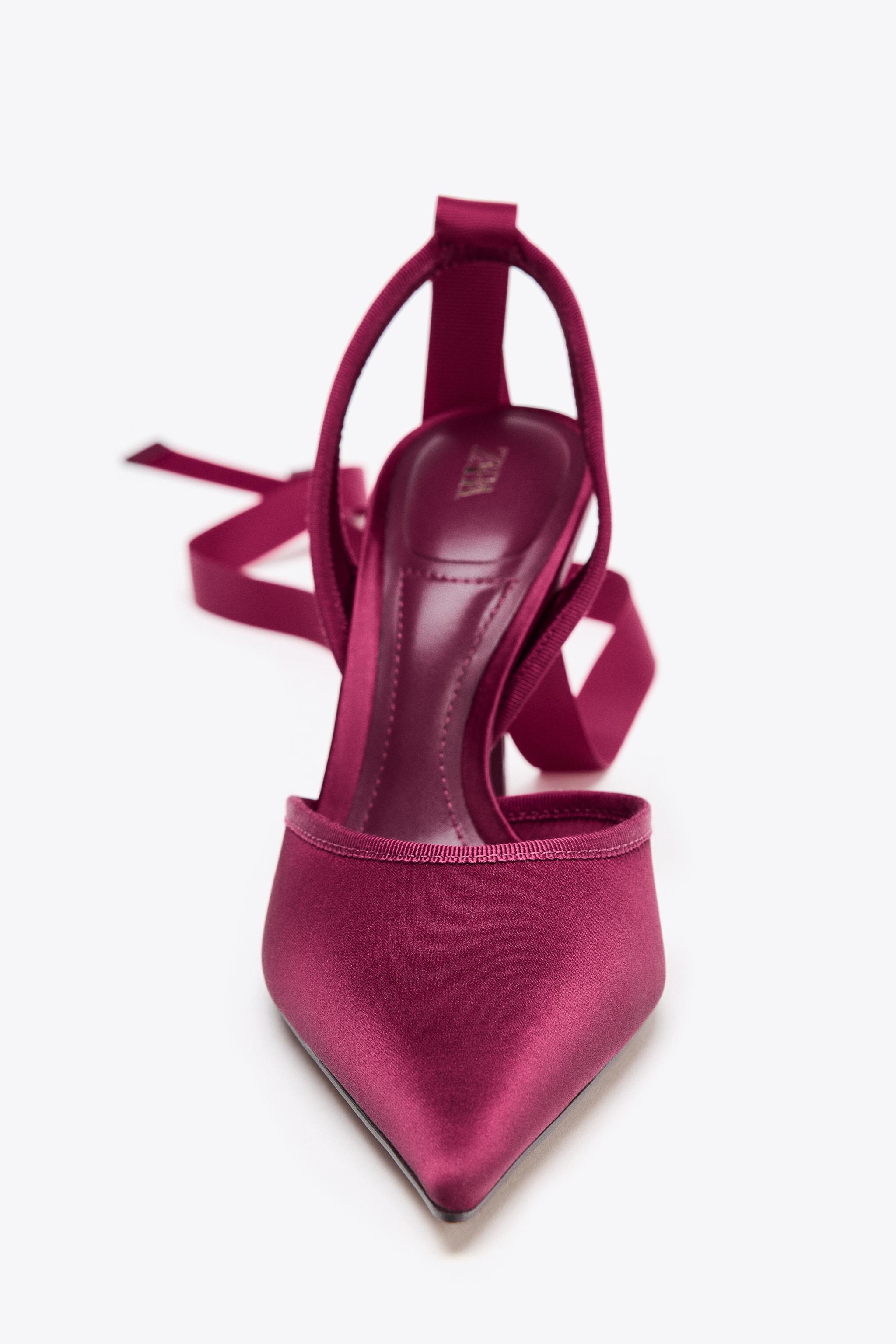 SLINGBACK ANKLE STRAP HEELS