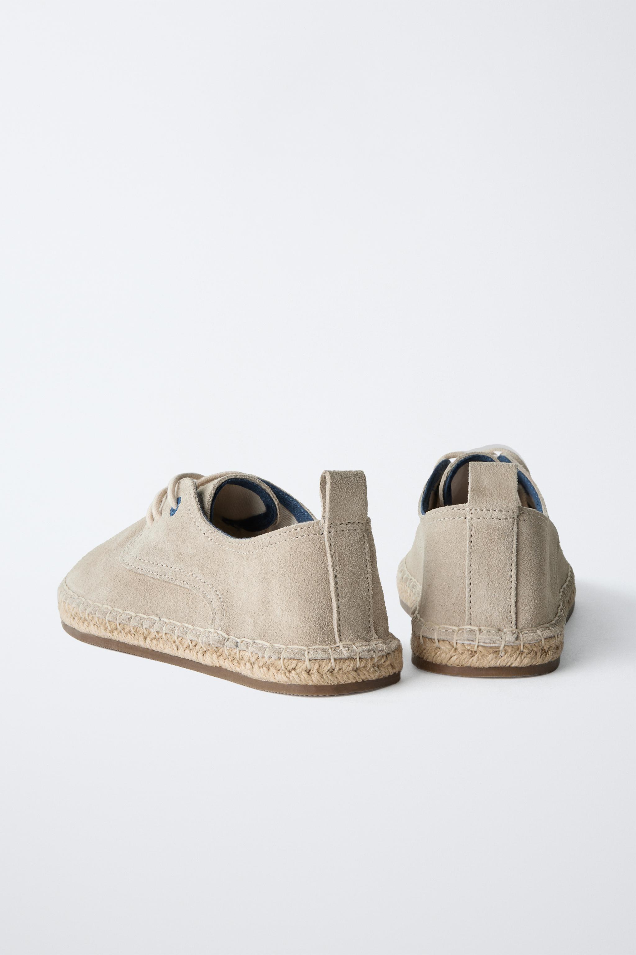 LIMITED EDITION LEATHER AND JUTE DERBY SHOES