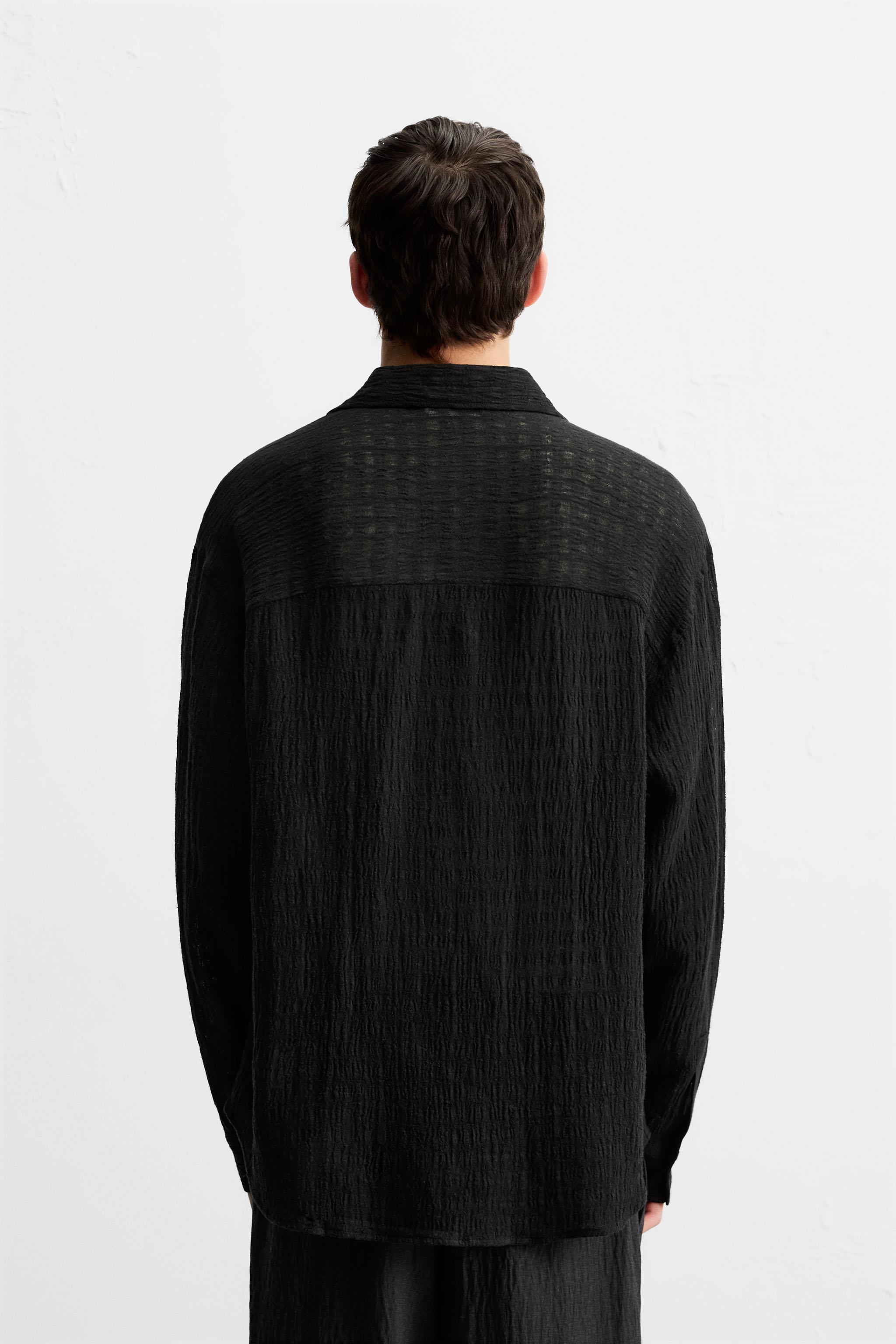 LINEN - COTTON JACQUARD SHIRT