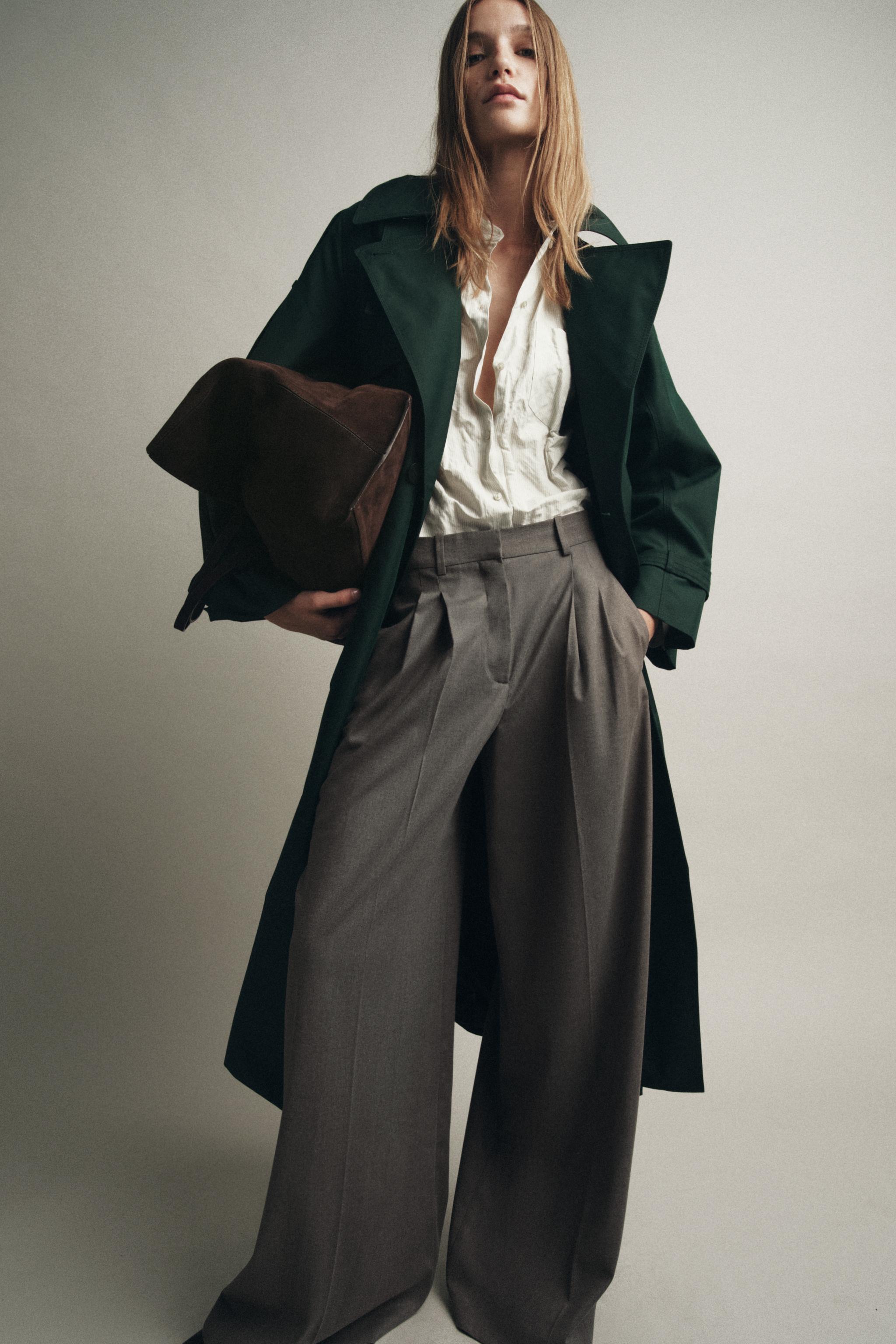 WIDE LEG PLEATED PANTS ZW COLLECTION