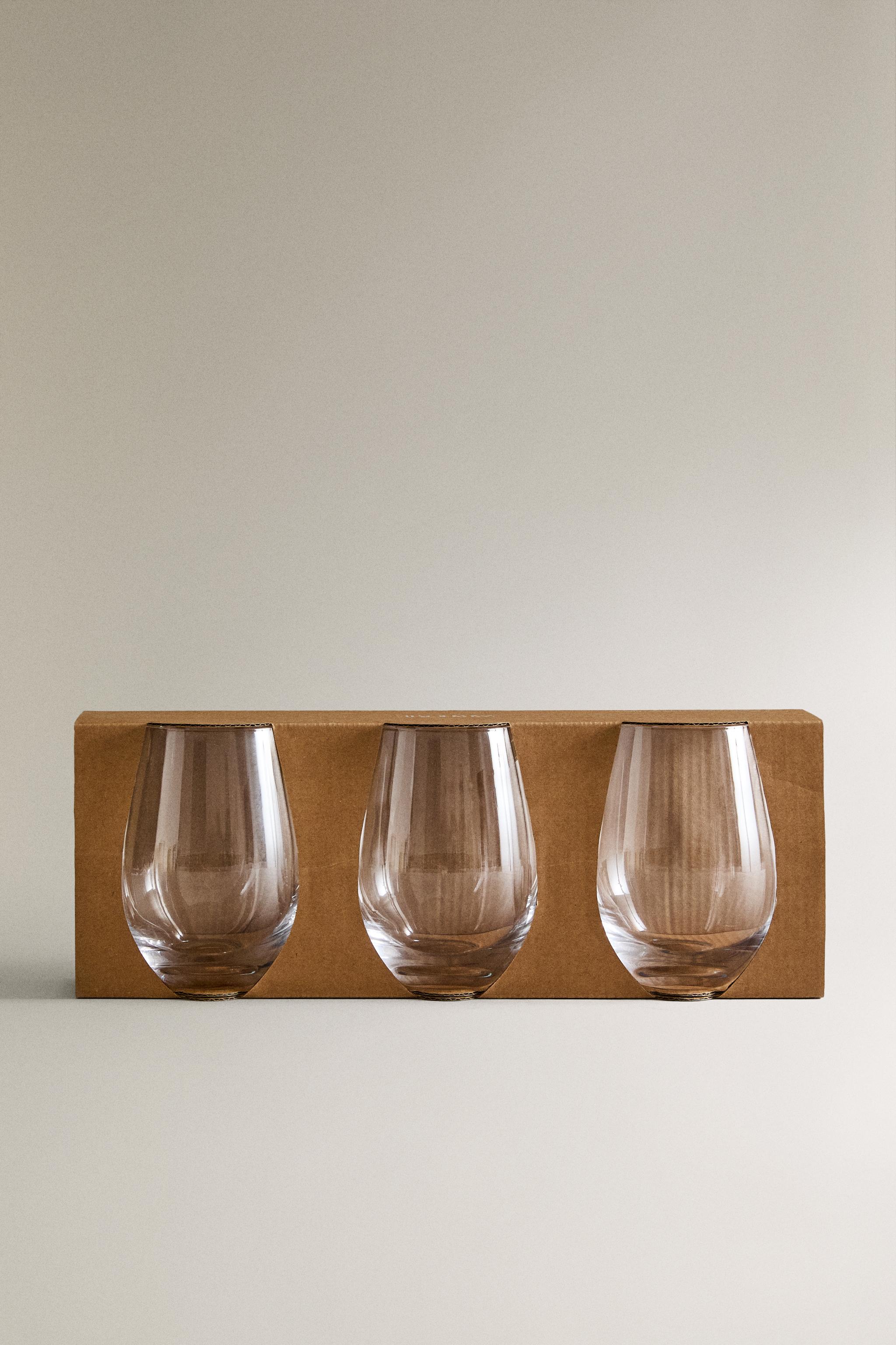 SET OF ROUNDED GLASS TUMBLERS (SET OF 3)