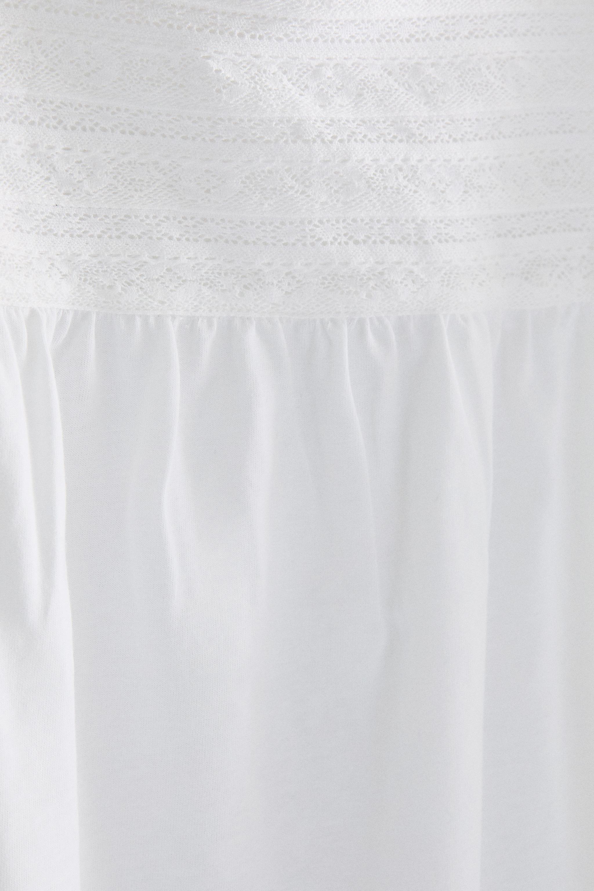 LACE COTTON NIGHTGOWN