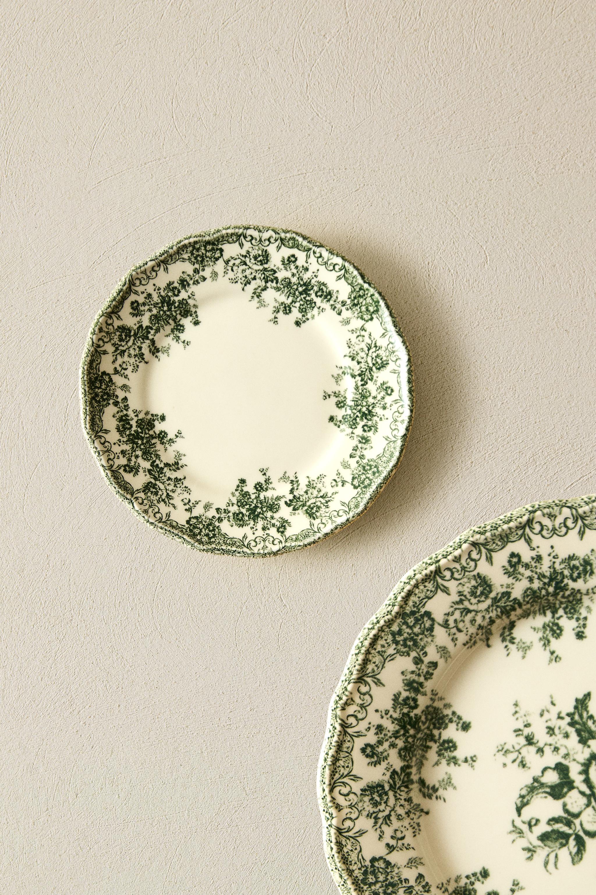 FLORAL EARTHENWARE SIDE PLATE