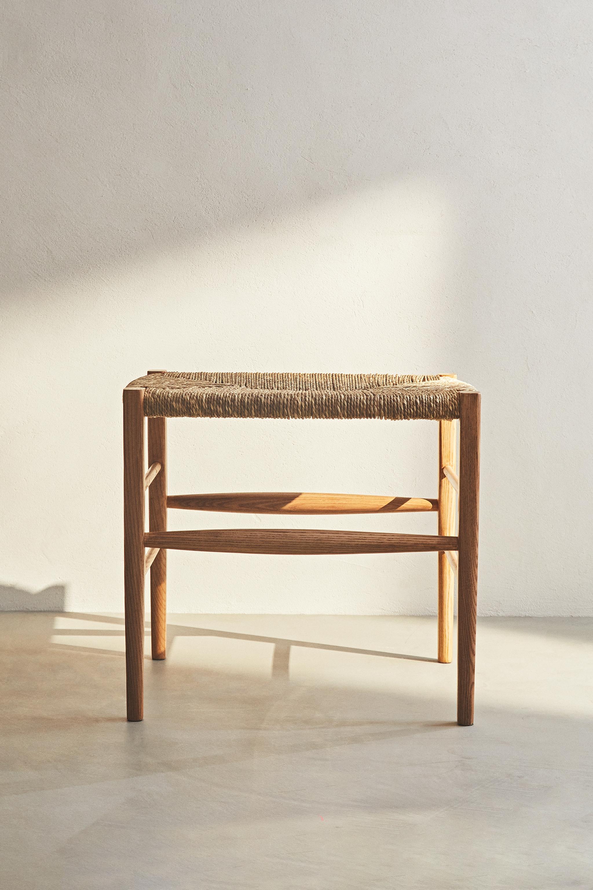 ASH WOOD AND SEAGRASS BENCH