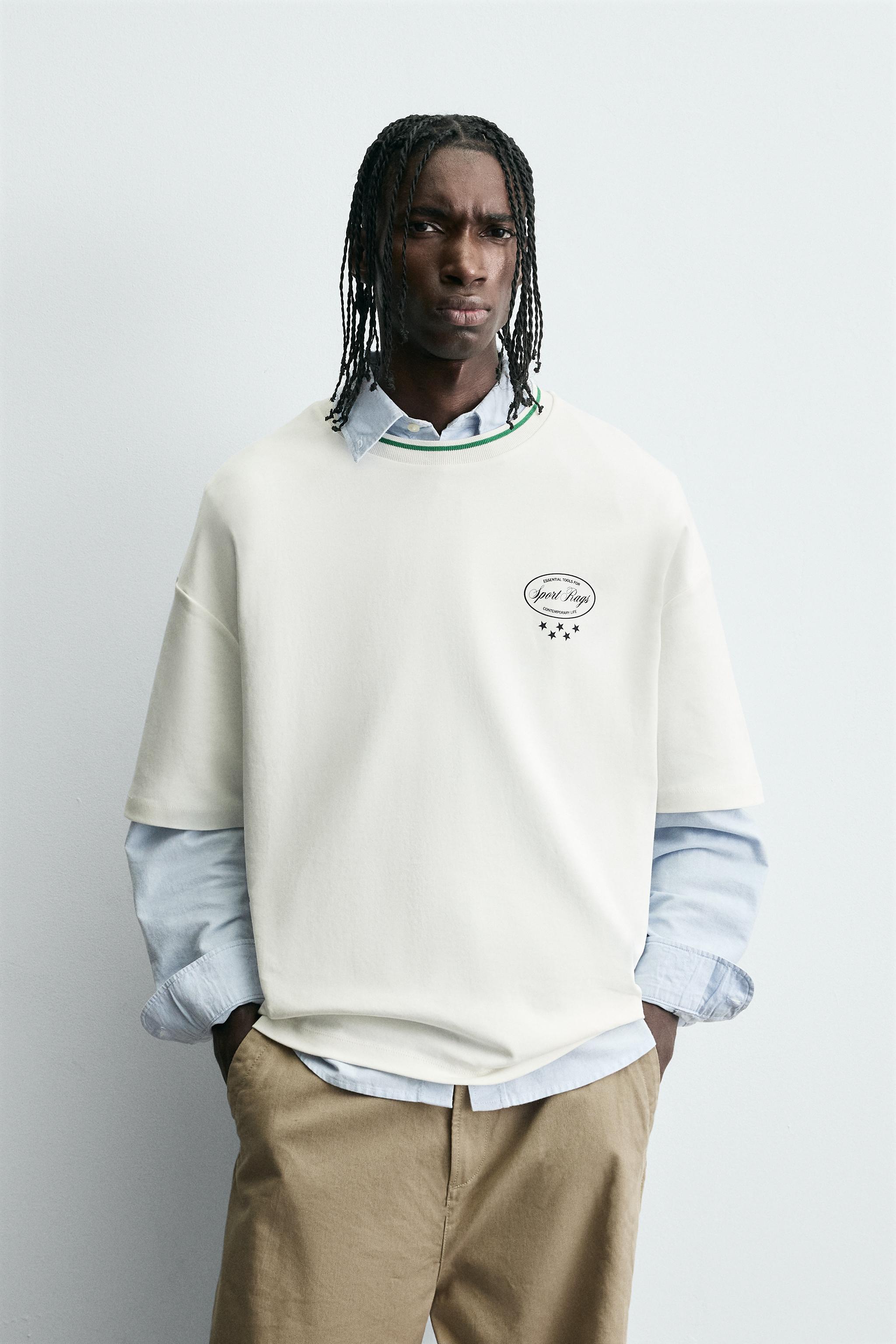 CONTRAST PRINT T-SHIRT