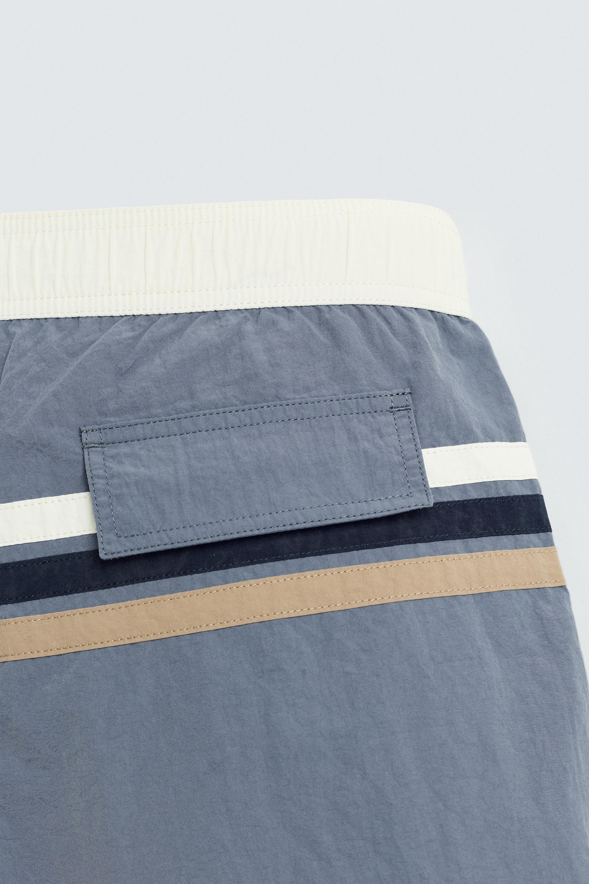 STRIPED LONG SWIMSUIT