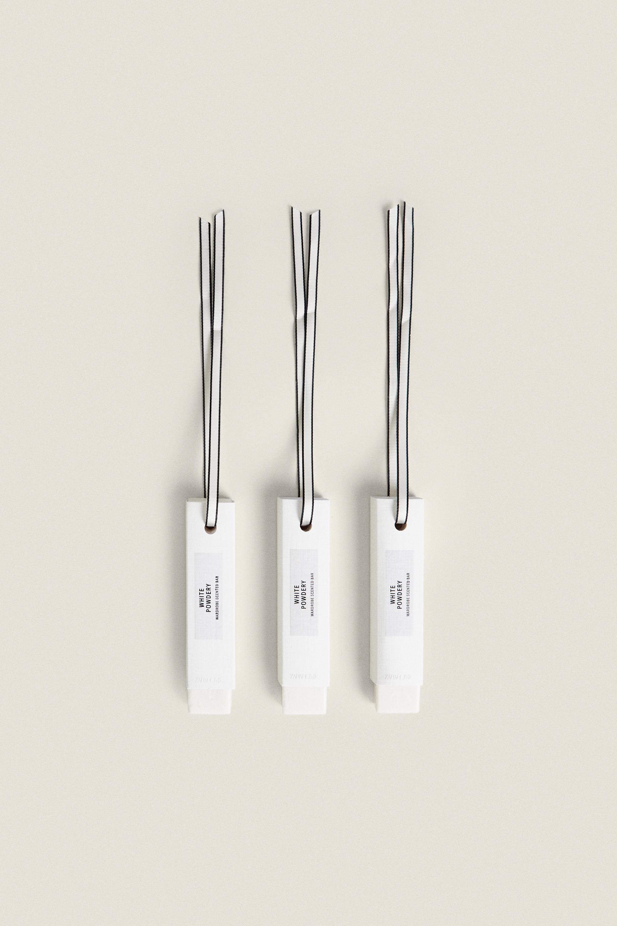 SET OF WHITE POWDERY WARDROBE SCENTED STICKS (SET OF 3)