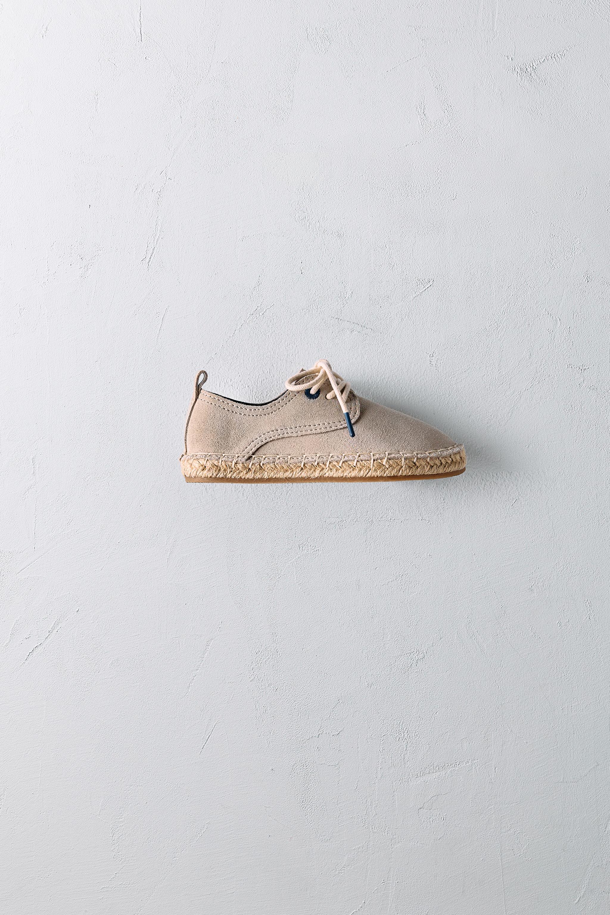 LIMITED EDITION LEATHER AND JUTE DERBY SHOES