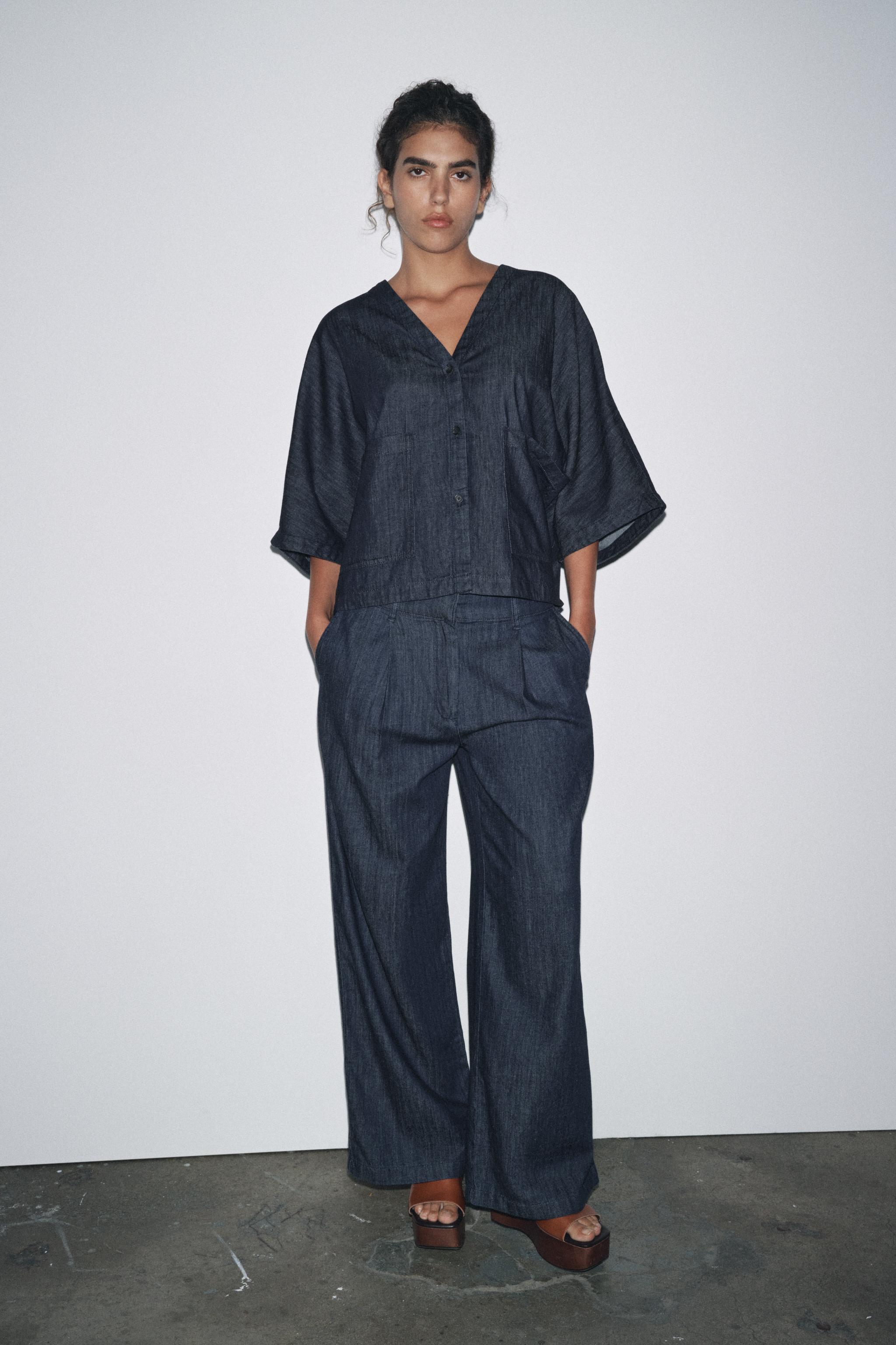 RELAXED DENIM SHIRT ZW COLLECTION