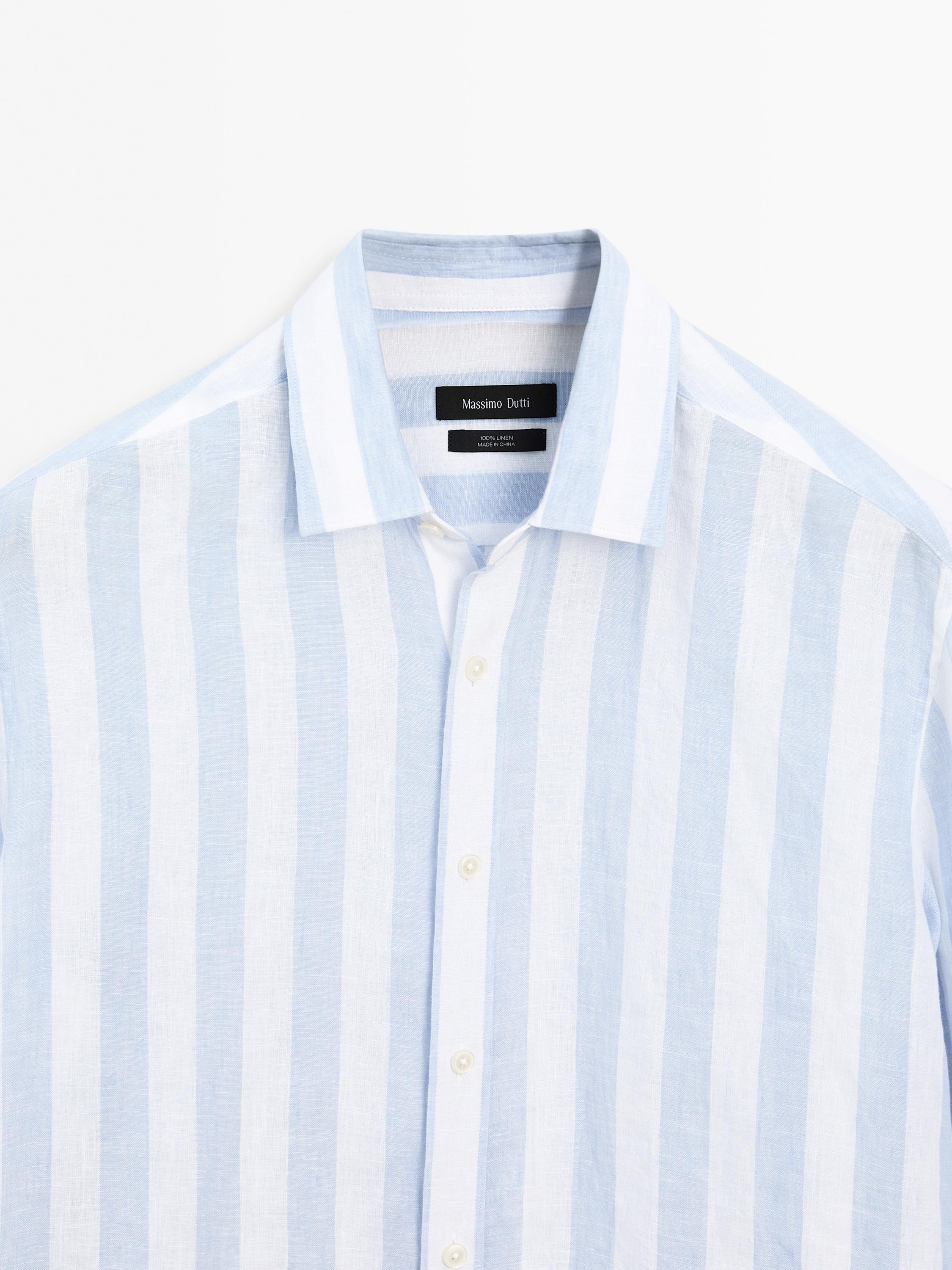 Regular fit wide stripe shirt