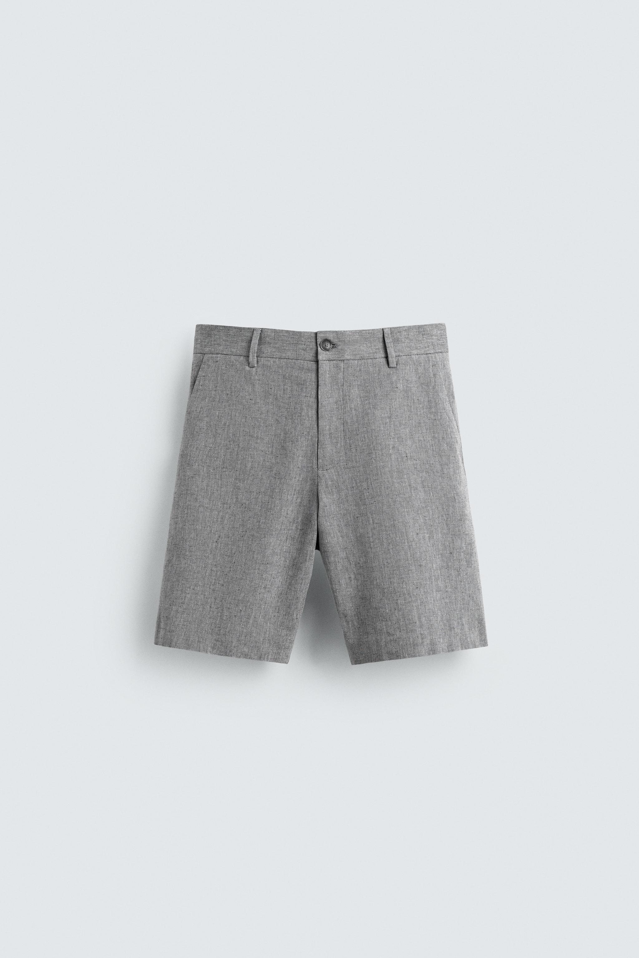 COTTON LINEN SHORTS