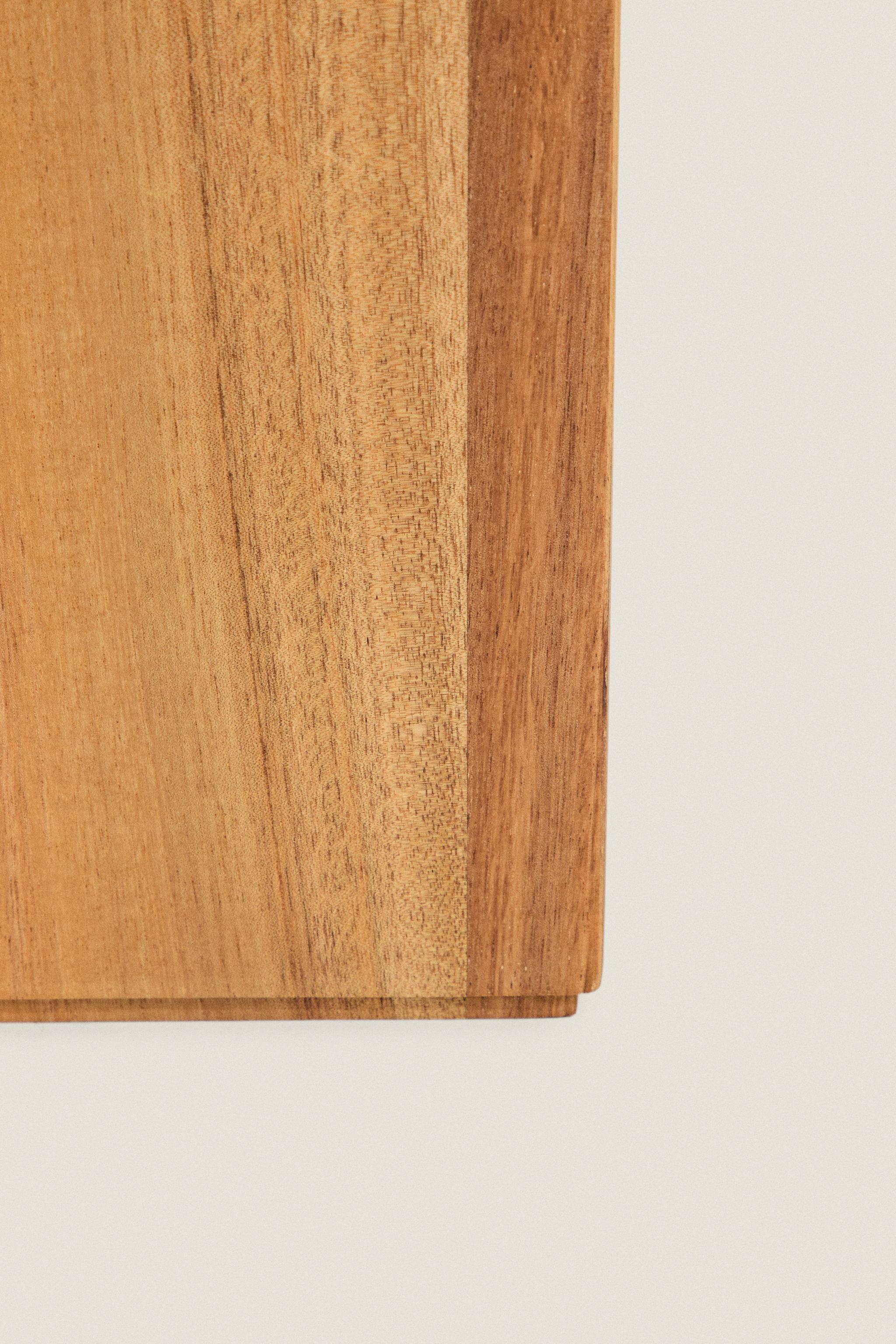 LARGE WOODEN SQUARE BATHROOM TRASH CAN