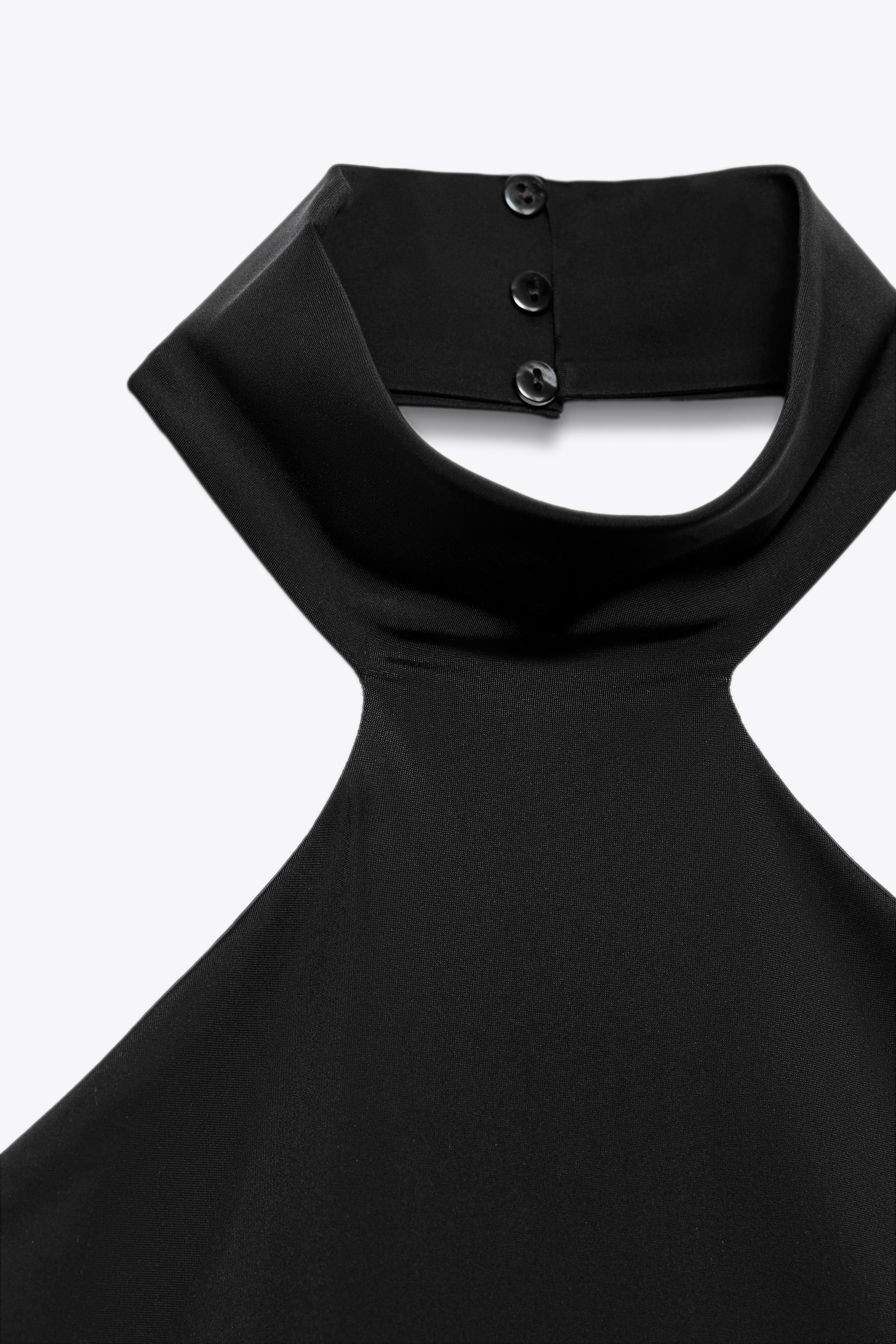 POLYAMIDE HALTER TOP