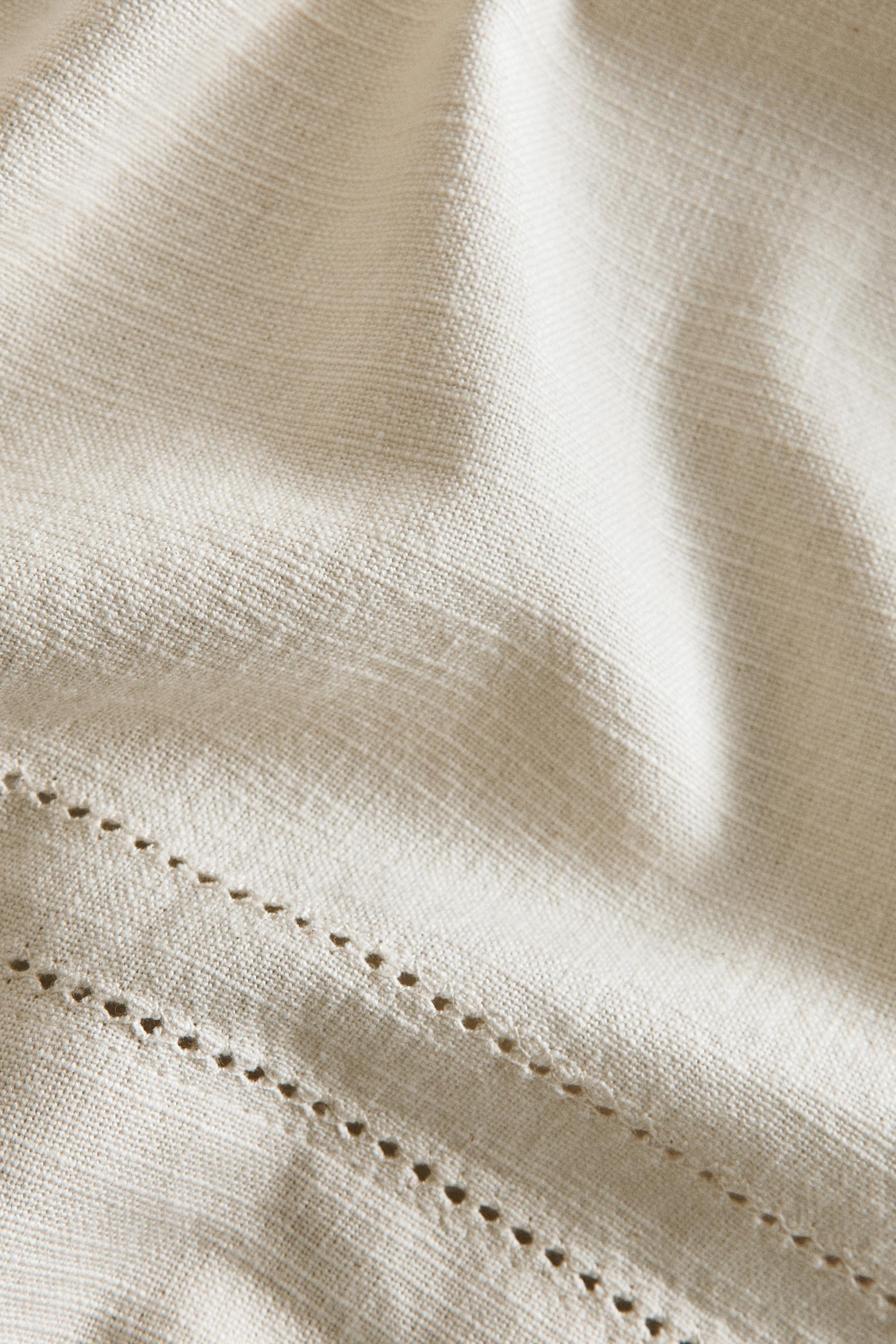 HEMSTITCHED COTTON TABLECLOTH