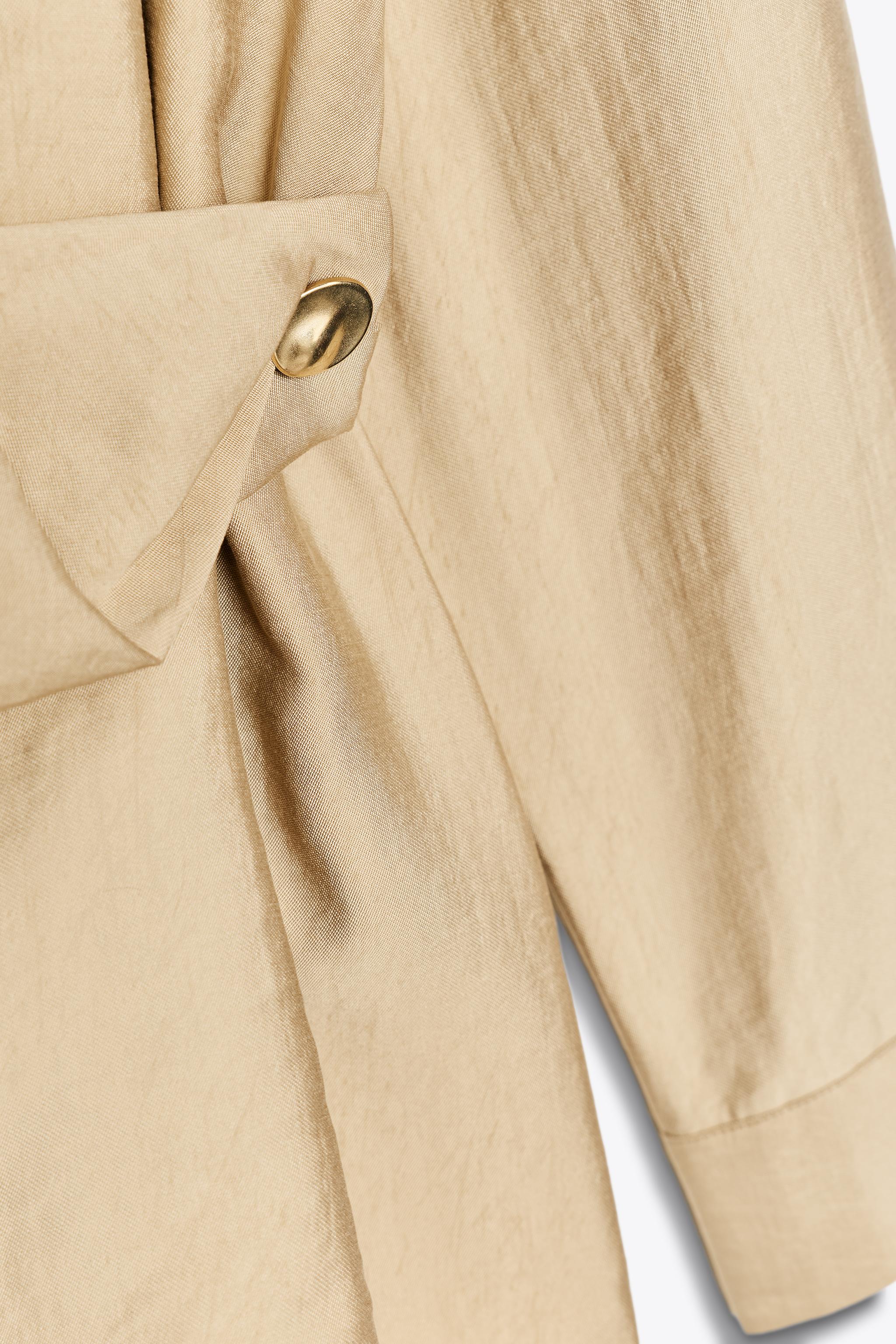 GOLD BUTTON WRAP SHIRT