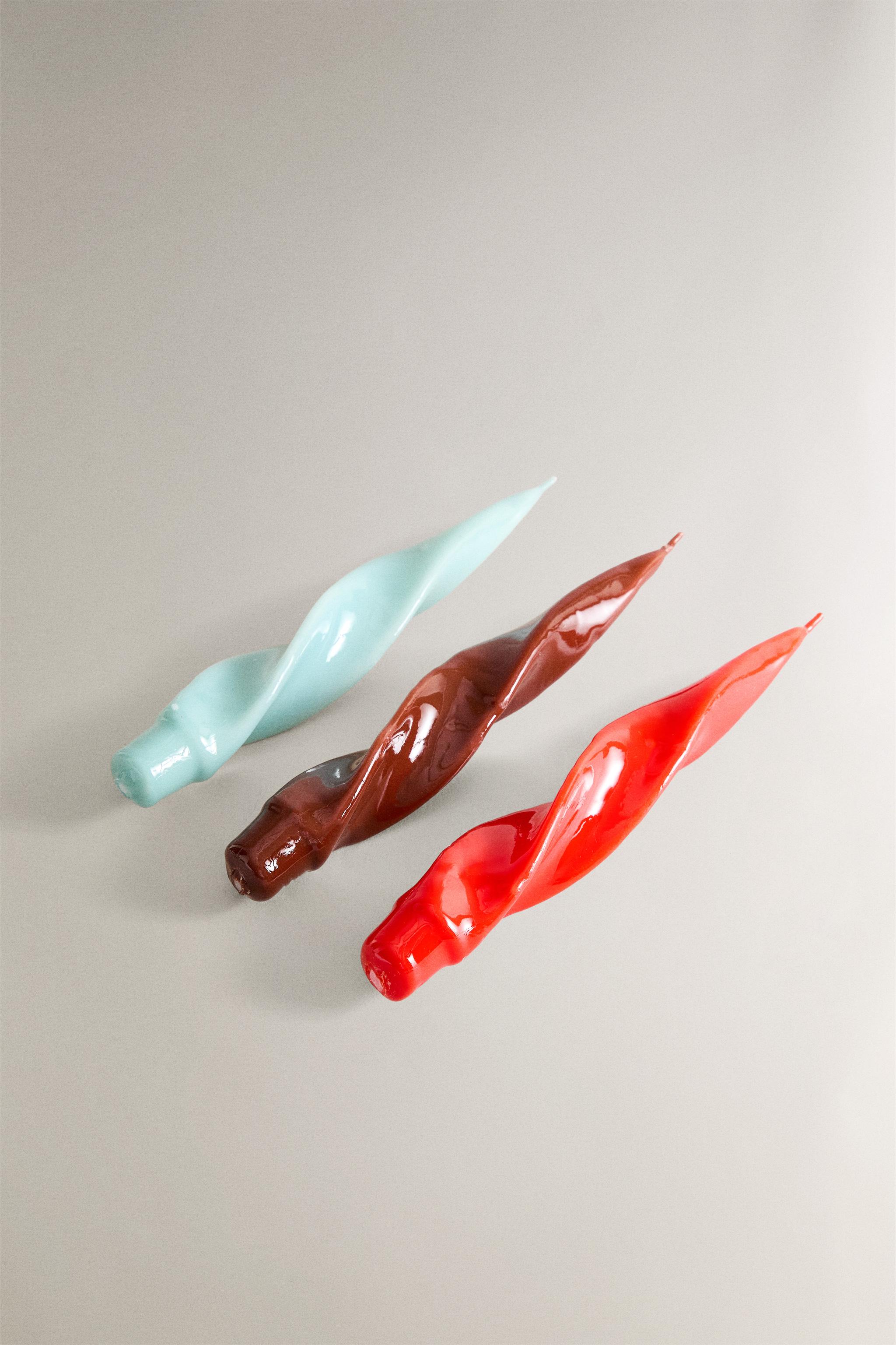 SET OF SPIRAL CANDLES (SET OF 3) X COLLAGERIE