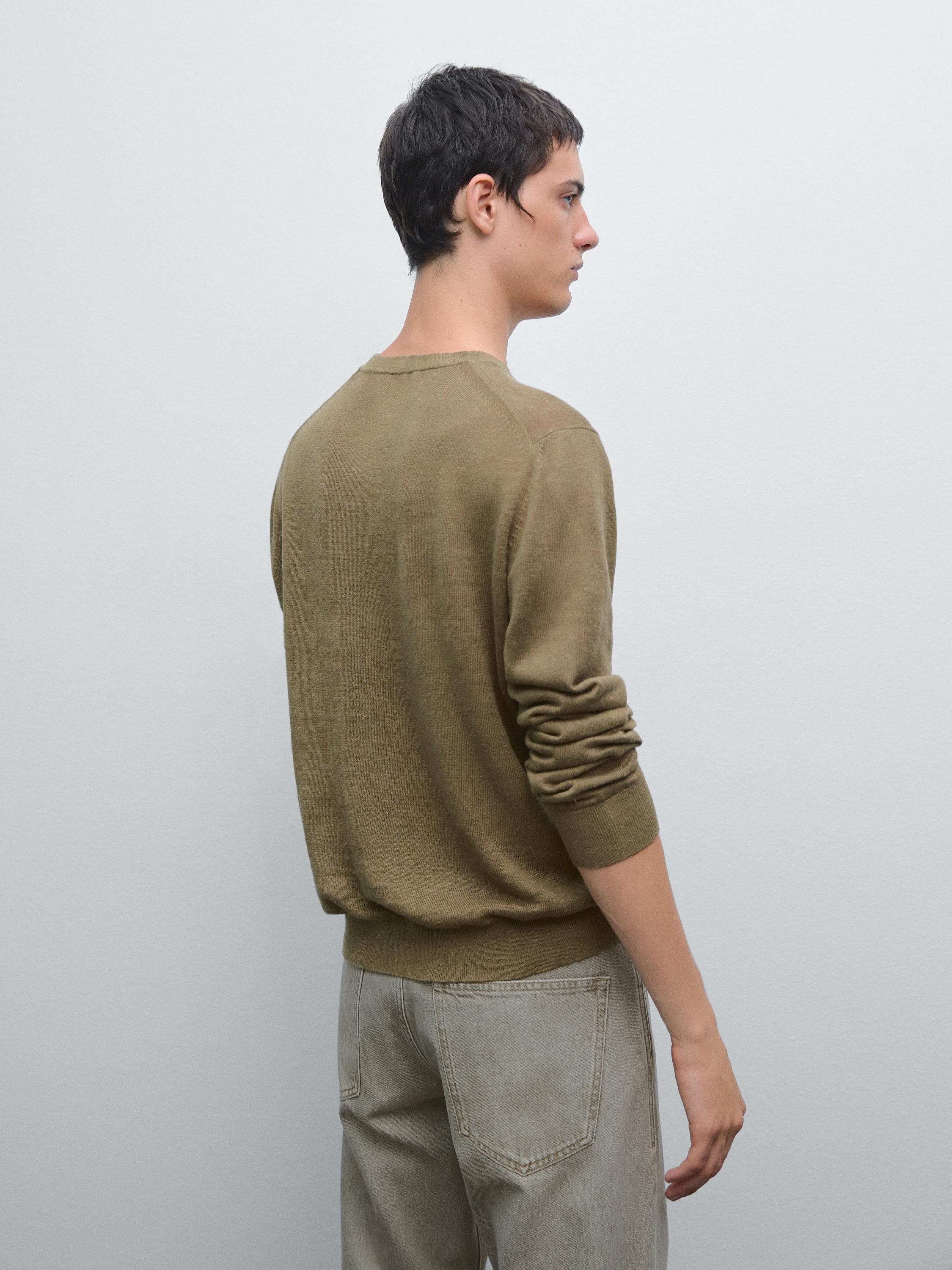 100% linen knit sweater
