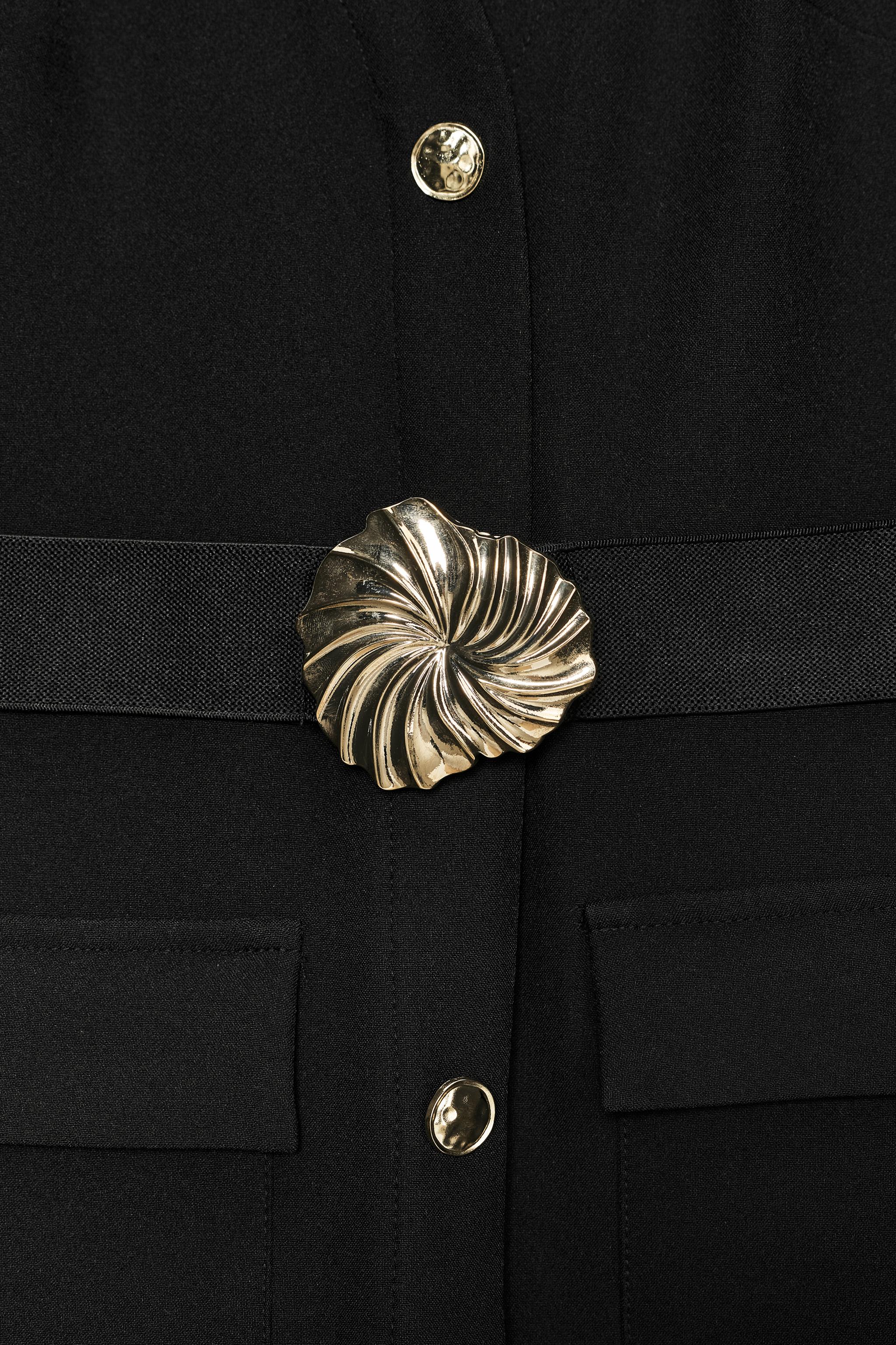 BELTED CREPE MIDI DRESS