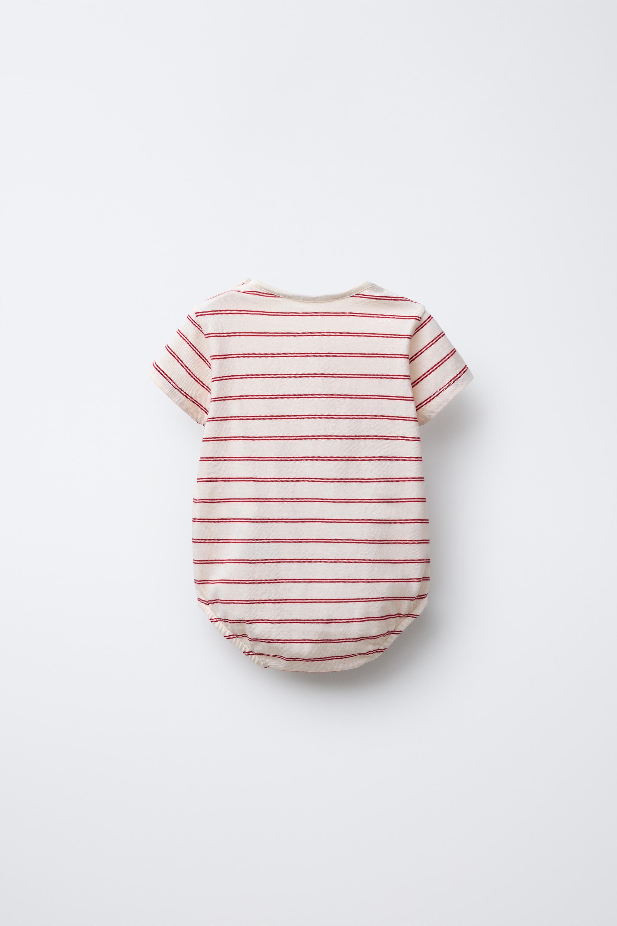 STRIPED KNIT BODYSUIT