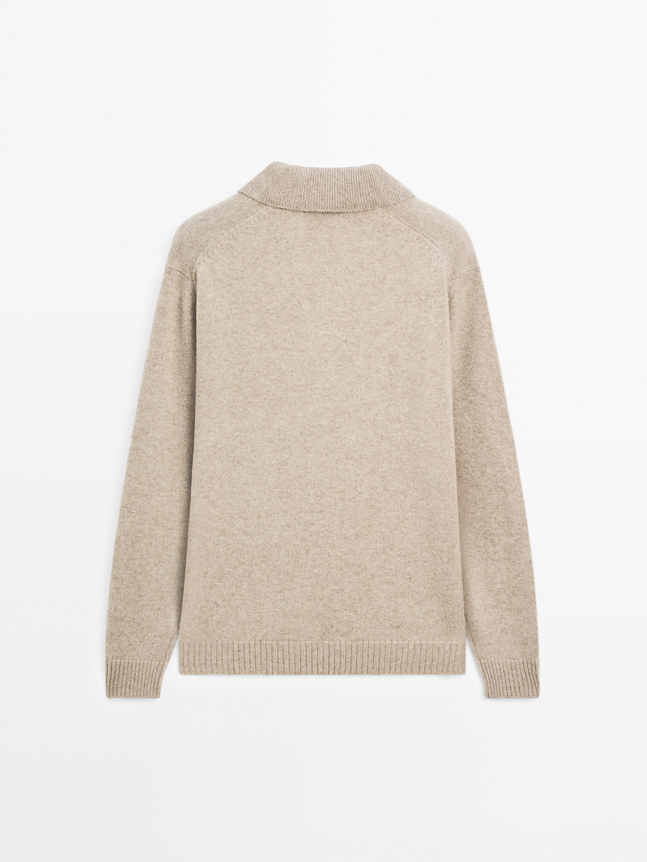 Knit 100% cashmere V-neck sweater