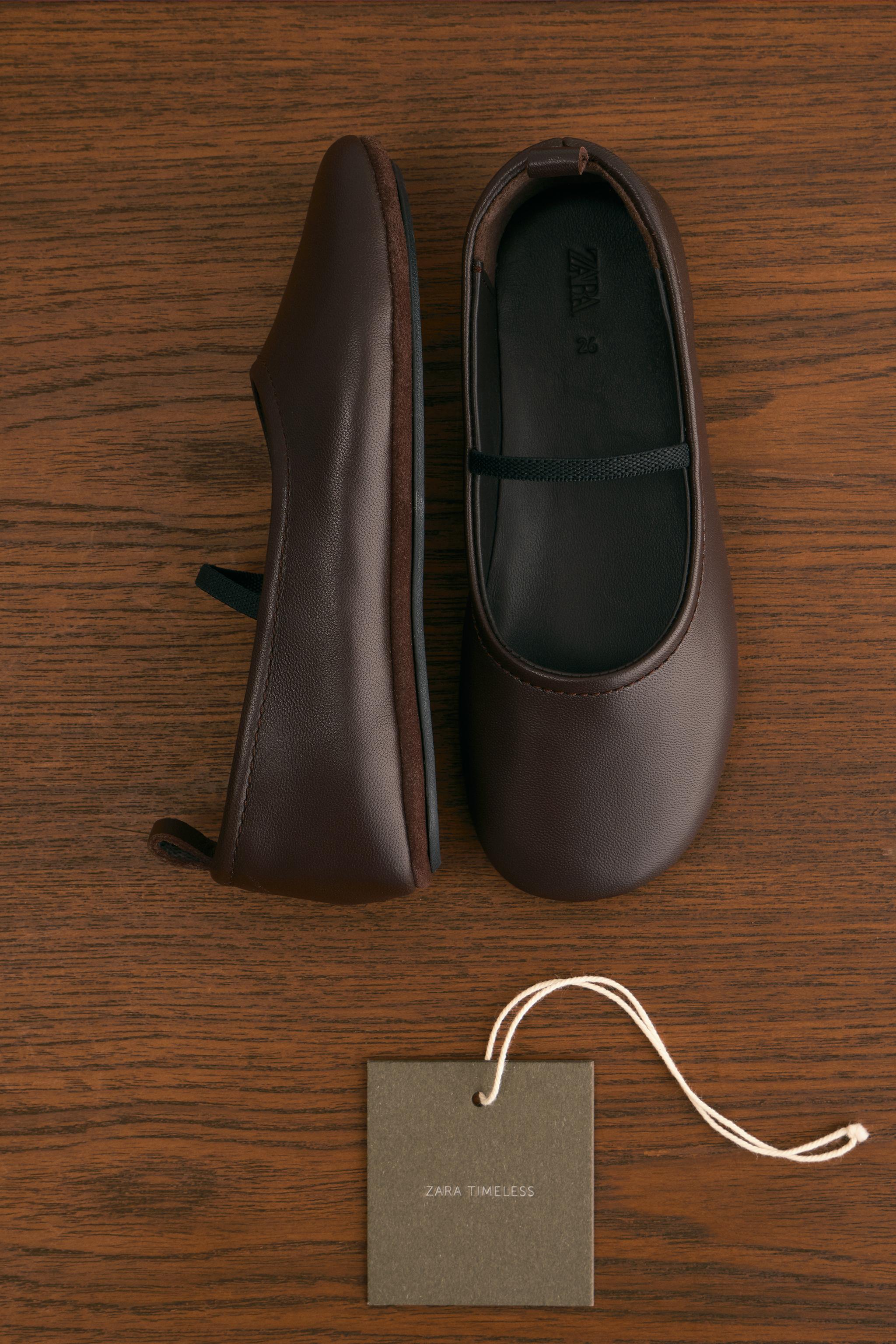 LEATHER BALLET FLATS