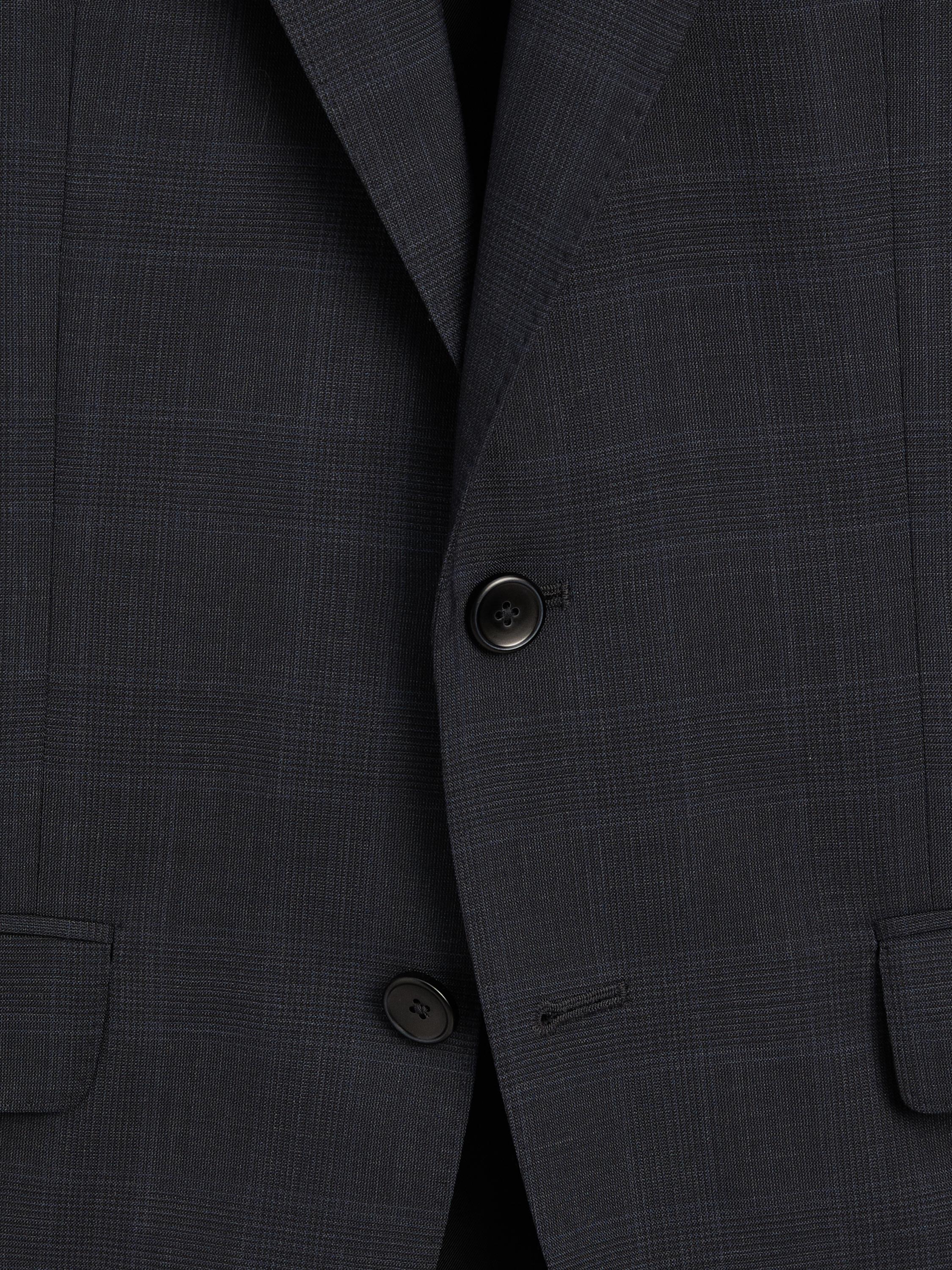 100% wool check suit blazer