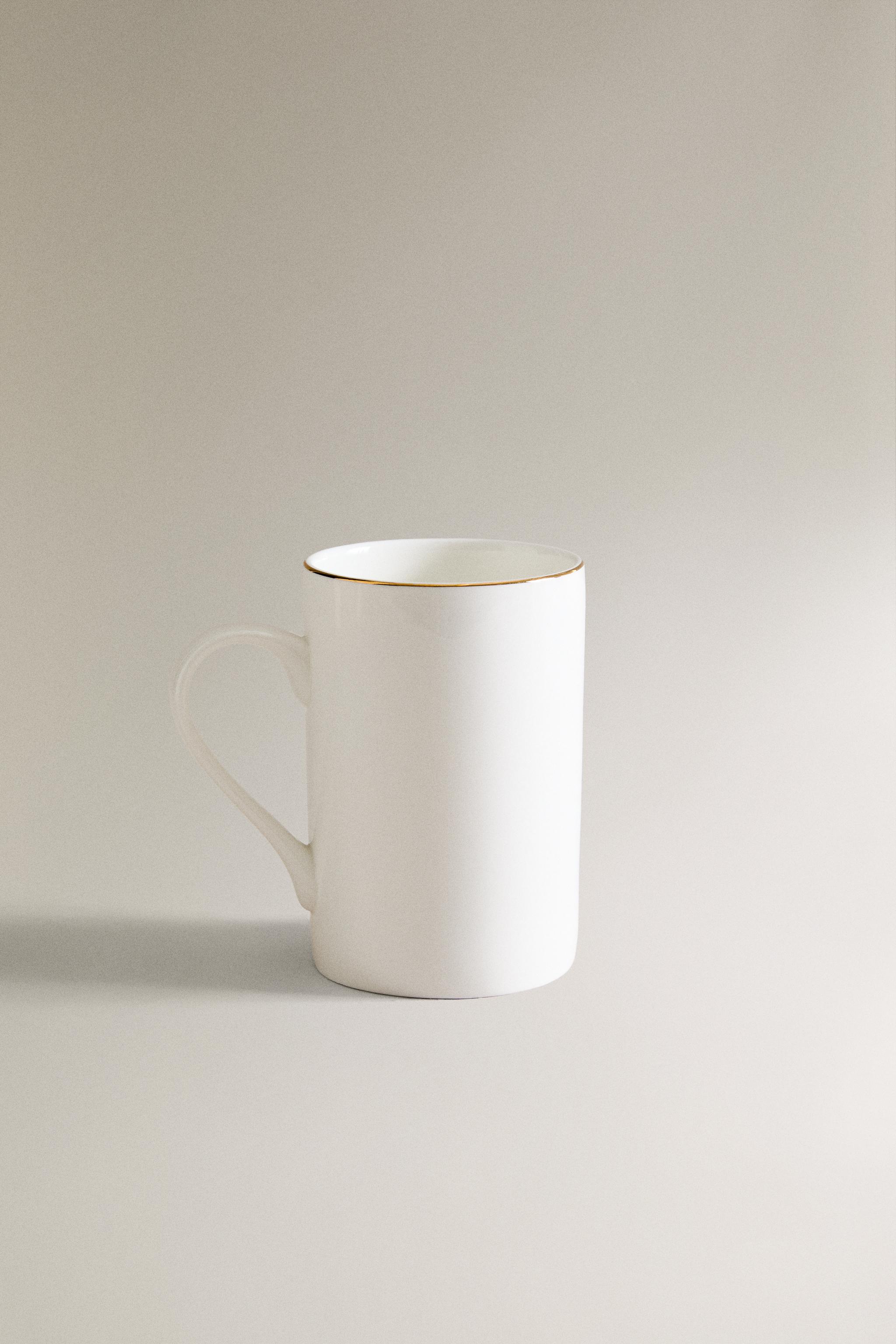RIMMED BONE CHINA MUG
