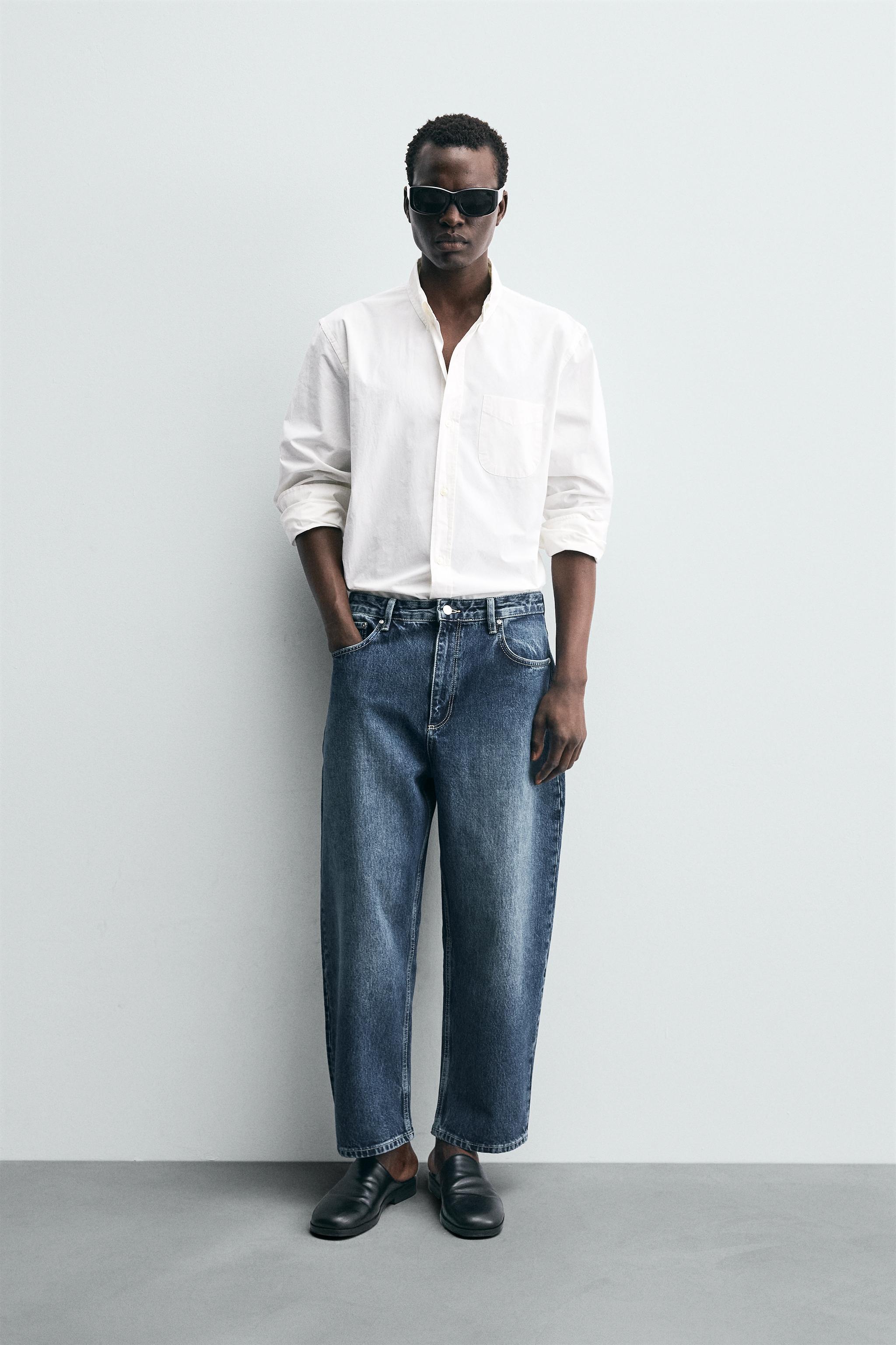 TAPERED WIDE FIT JEANS