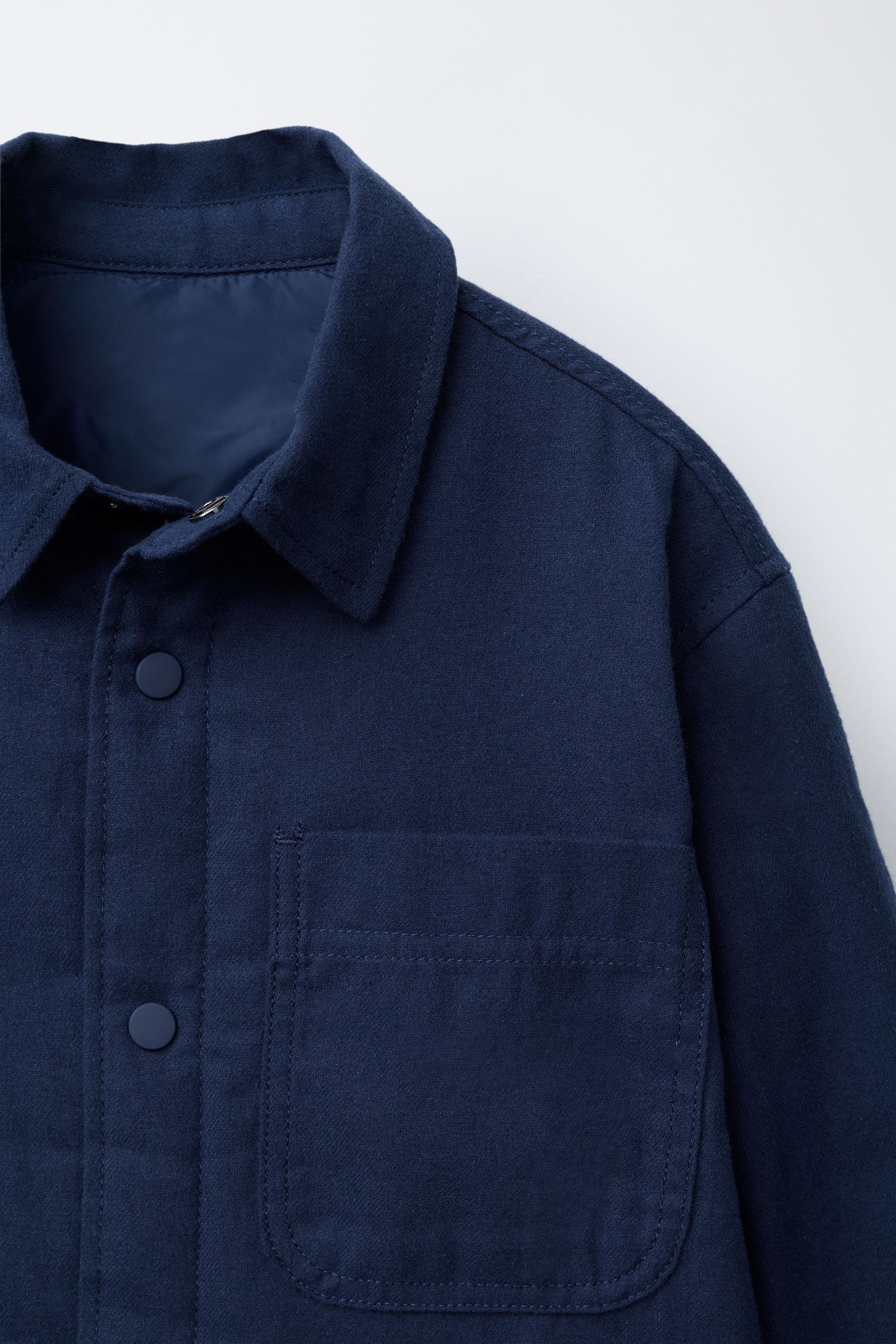 QUILTED LABEL OVERSHIRT