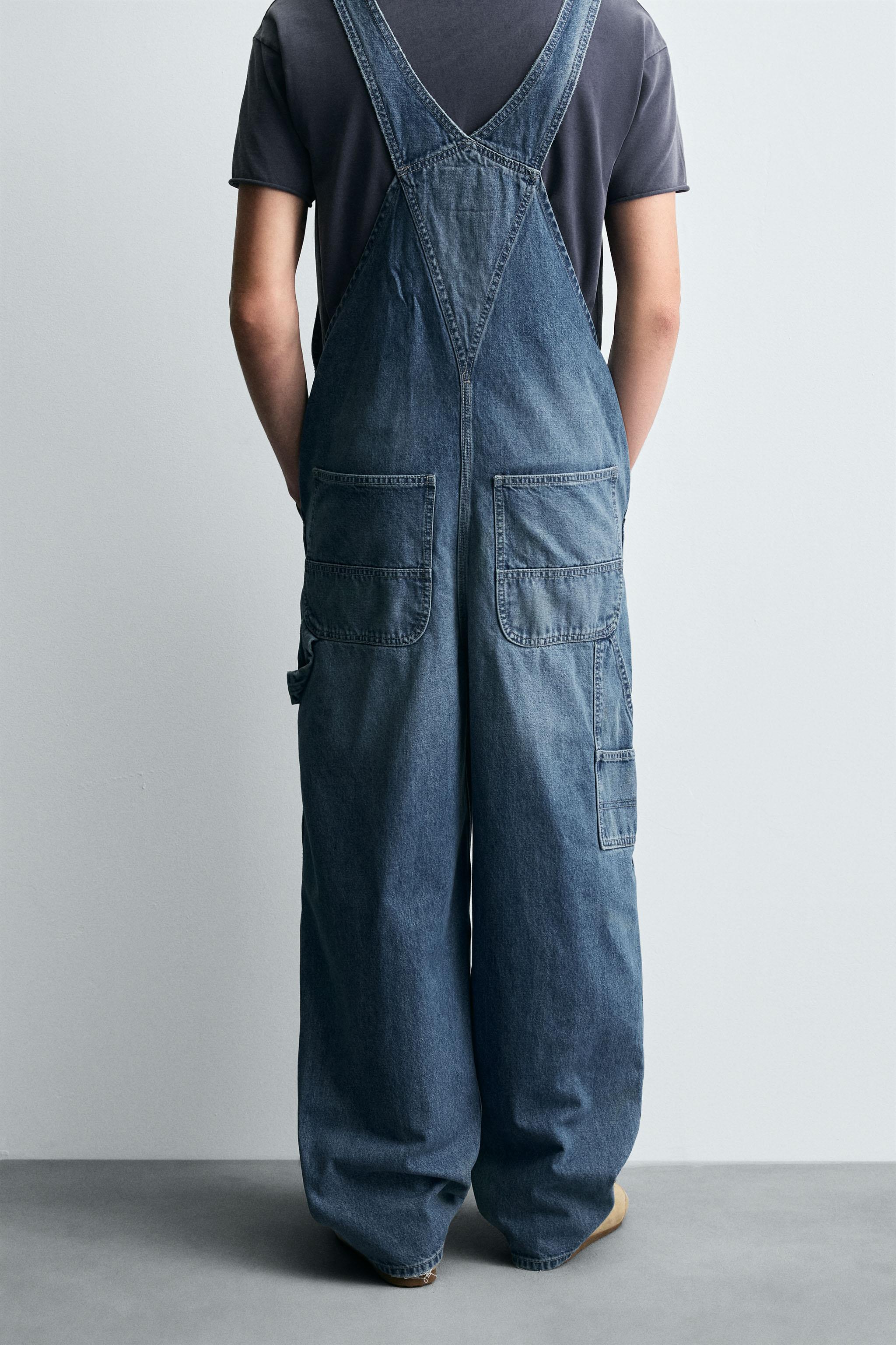 BAGGY FIT DENIM OVERALLS