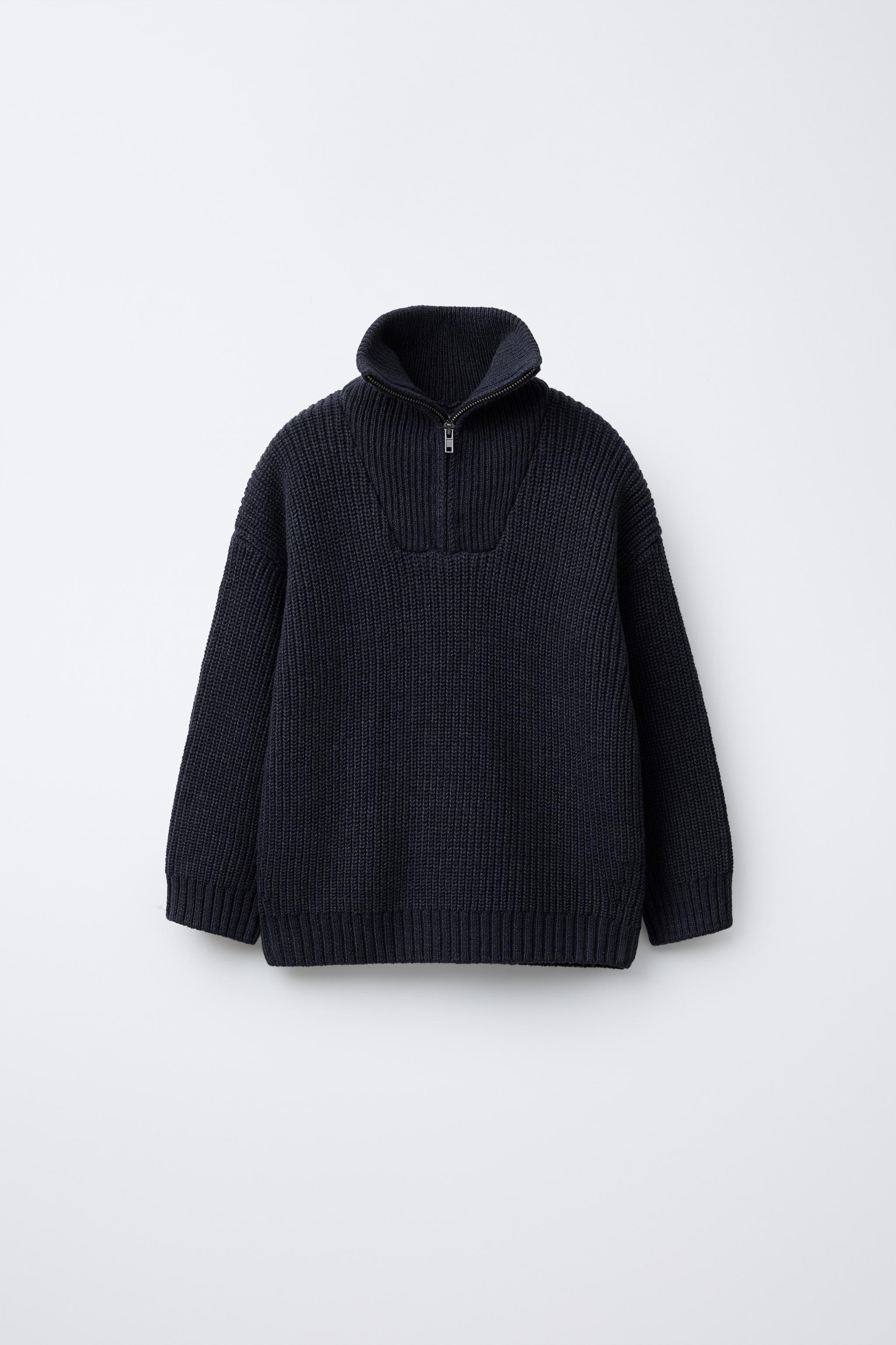 ZIPPER KNIT SWEATER