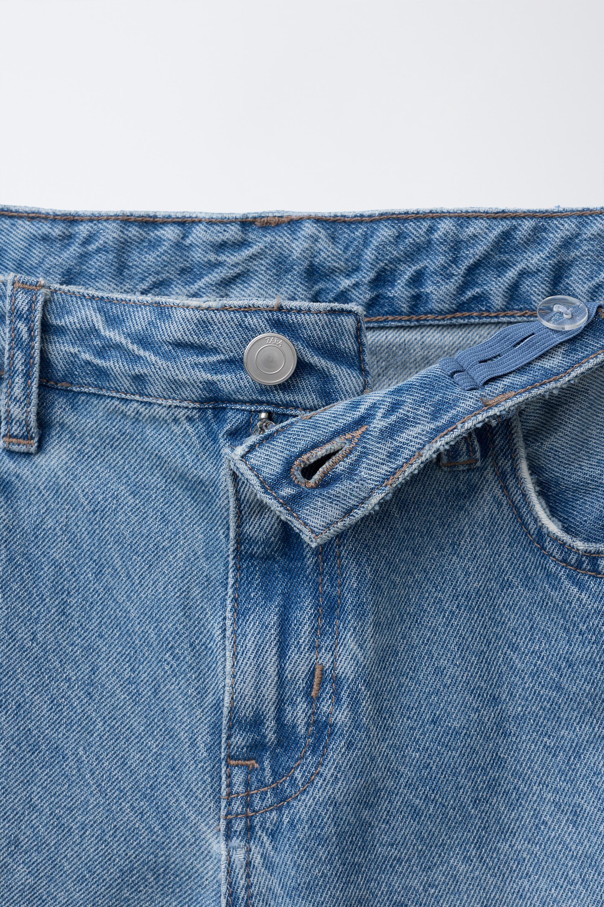 CUFFED WIDE LEG JEANS