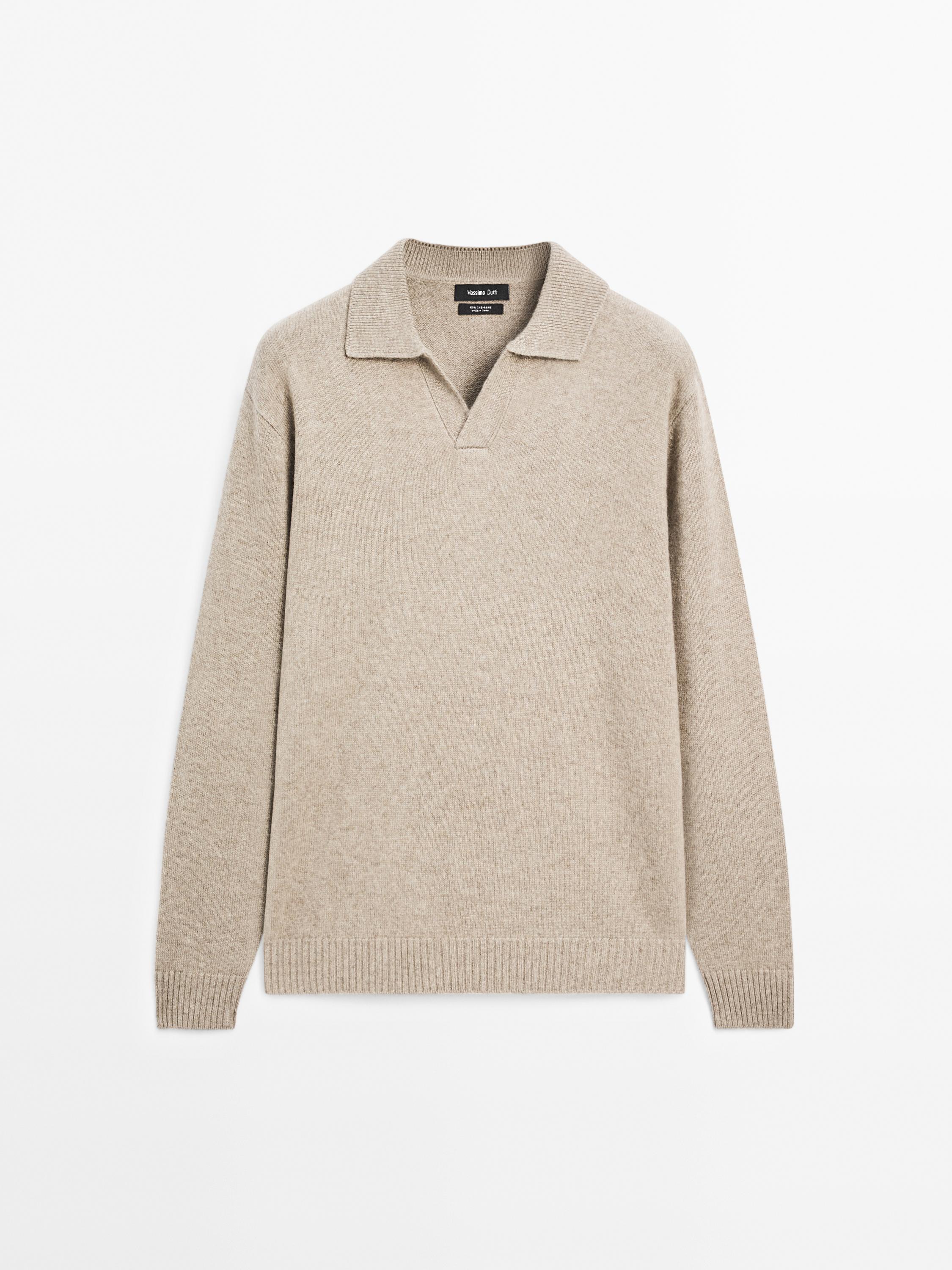 Knit 100% cashmere V-neck sweater