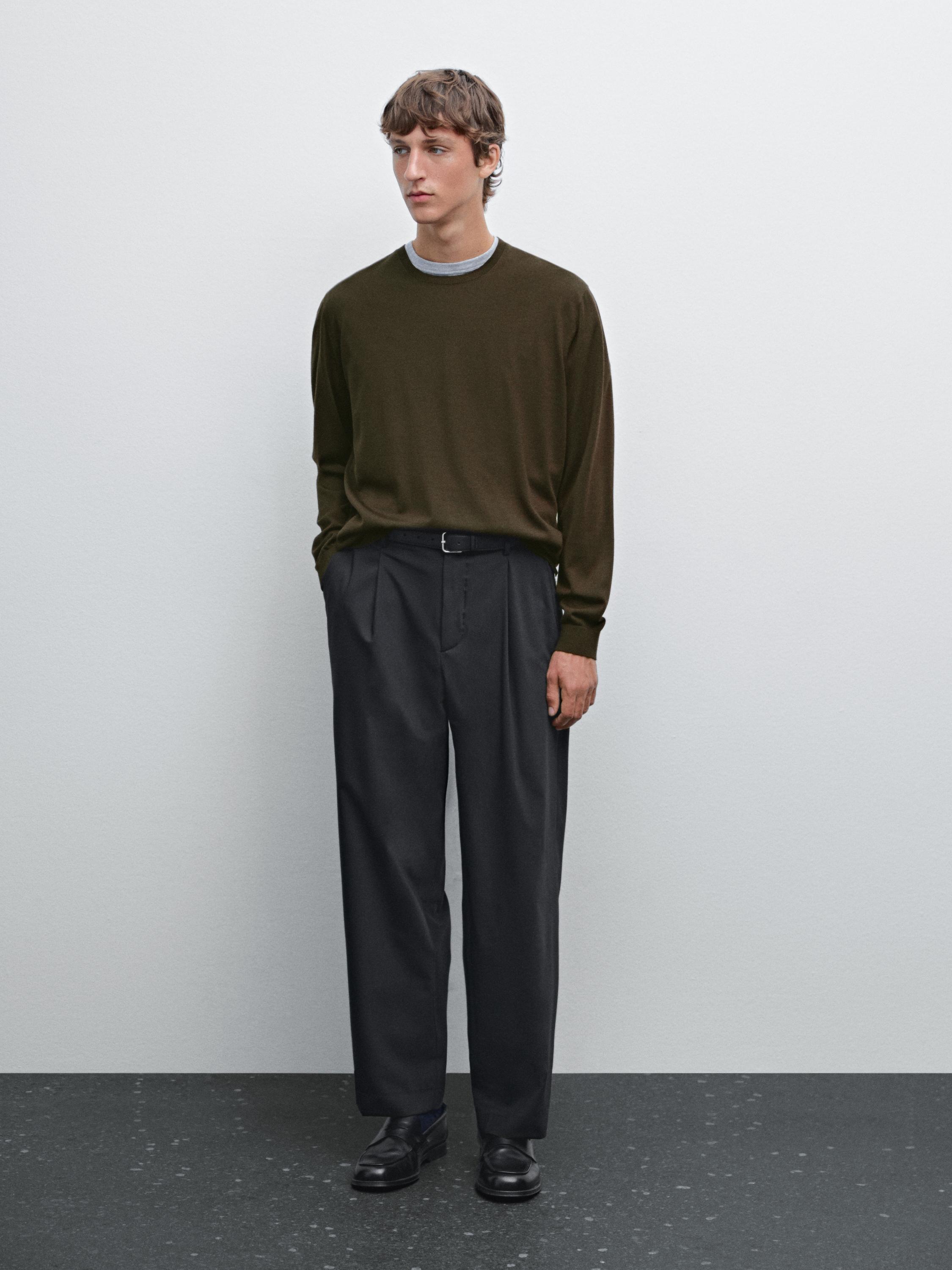 100% merino wool knit sweater