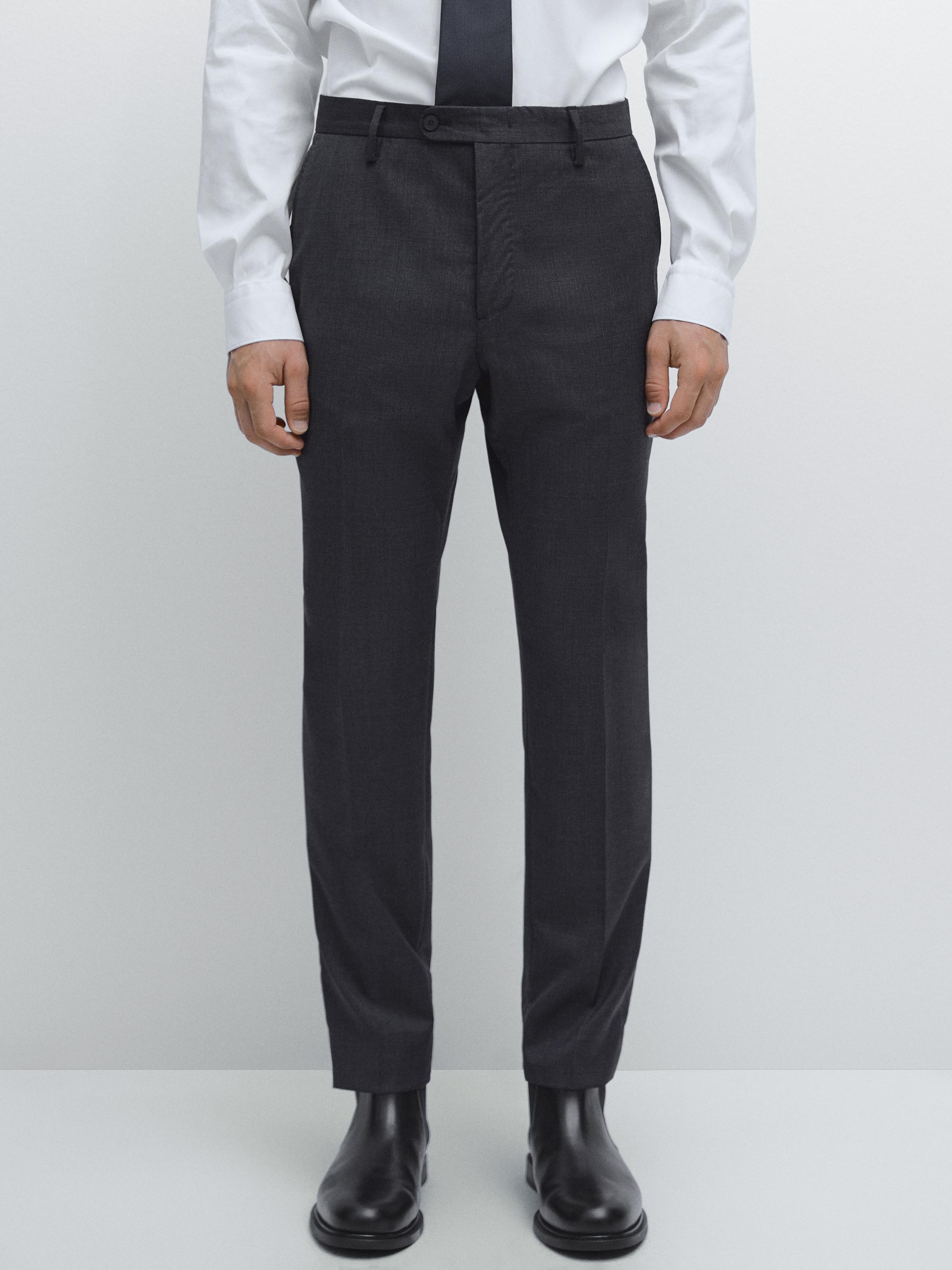 100% wool suit trousers