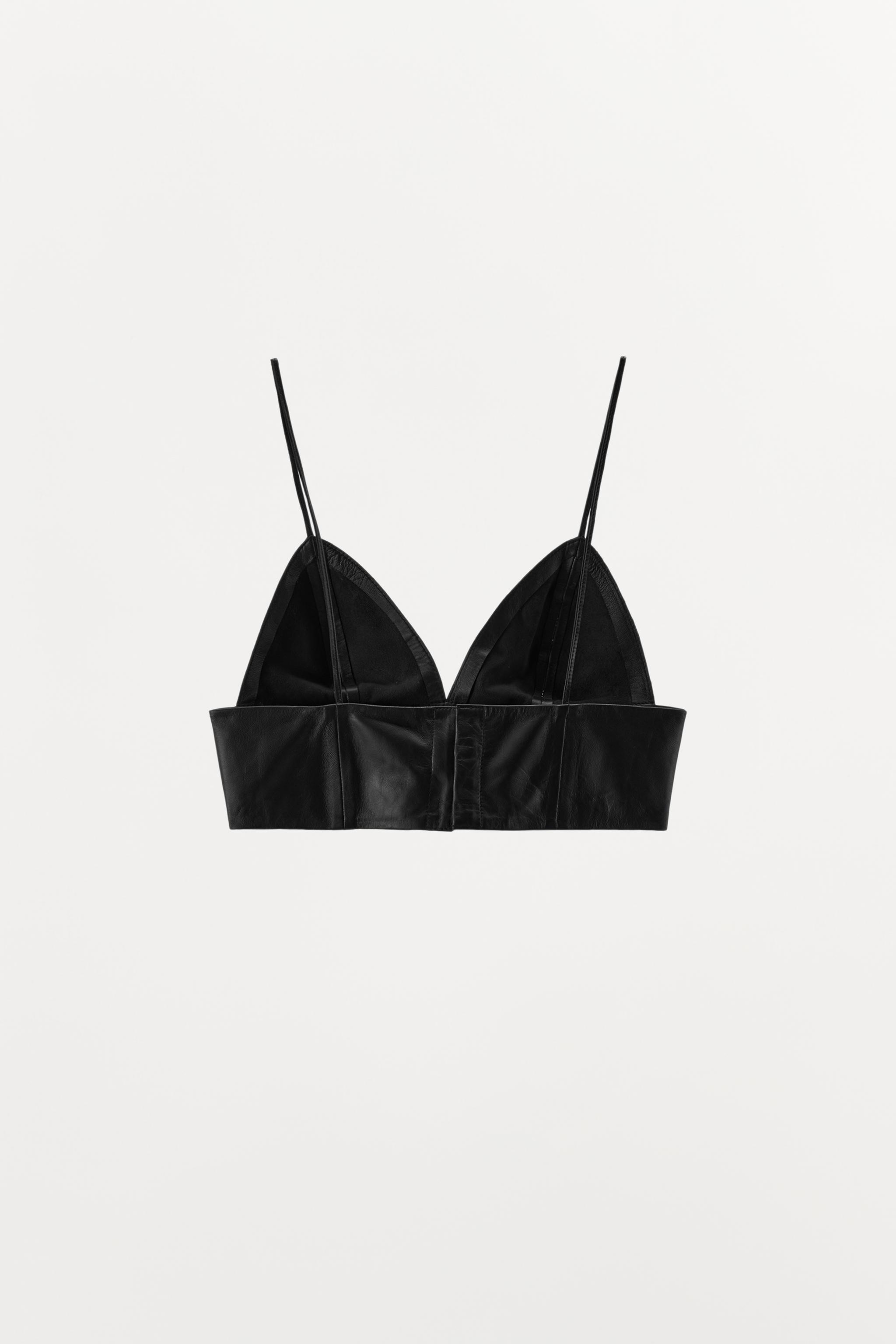 LEATHER TRIANGLE TOP