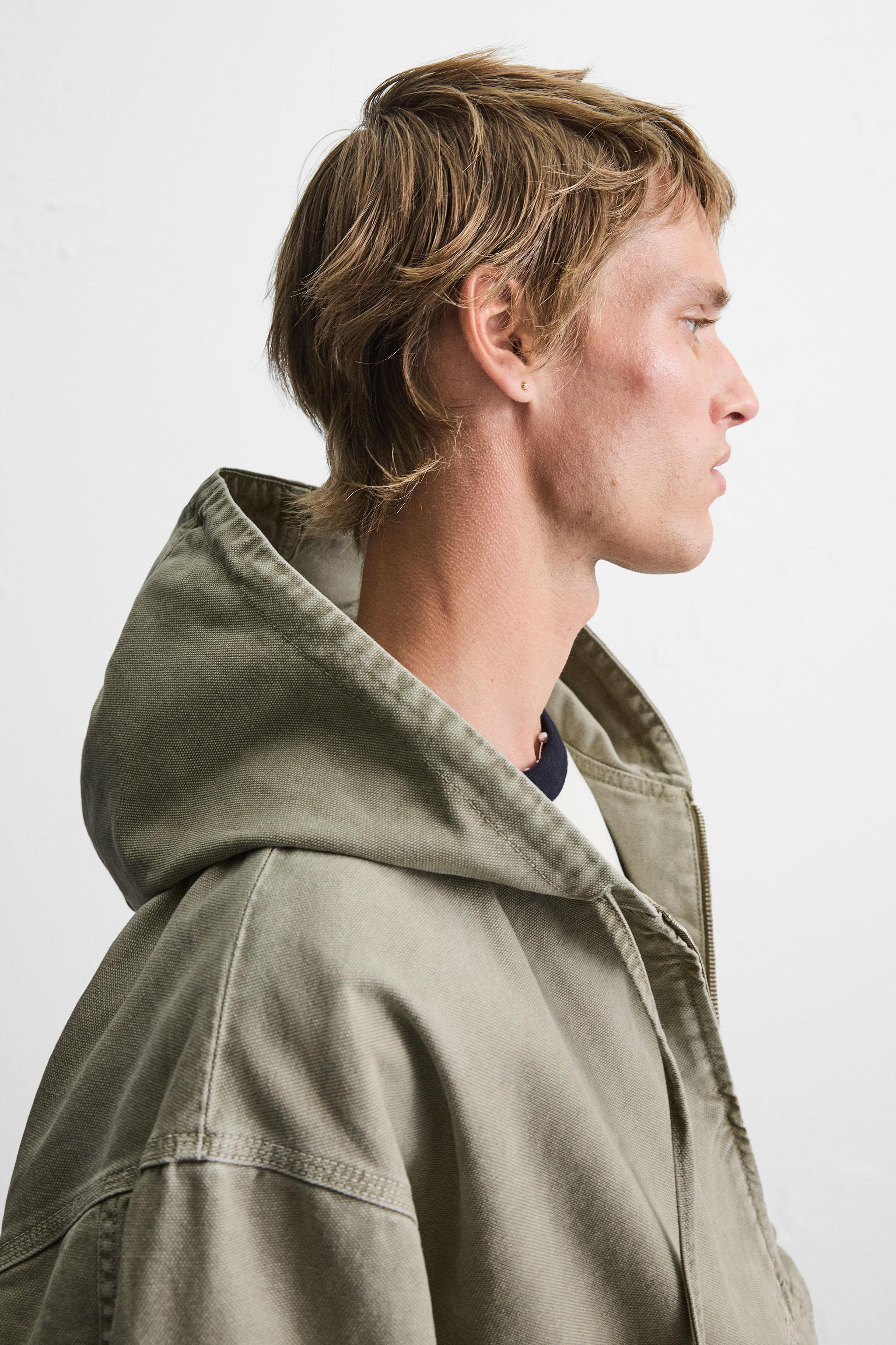 WASHED HOODED JACKET
