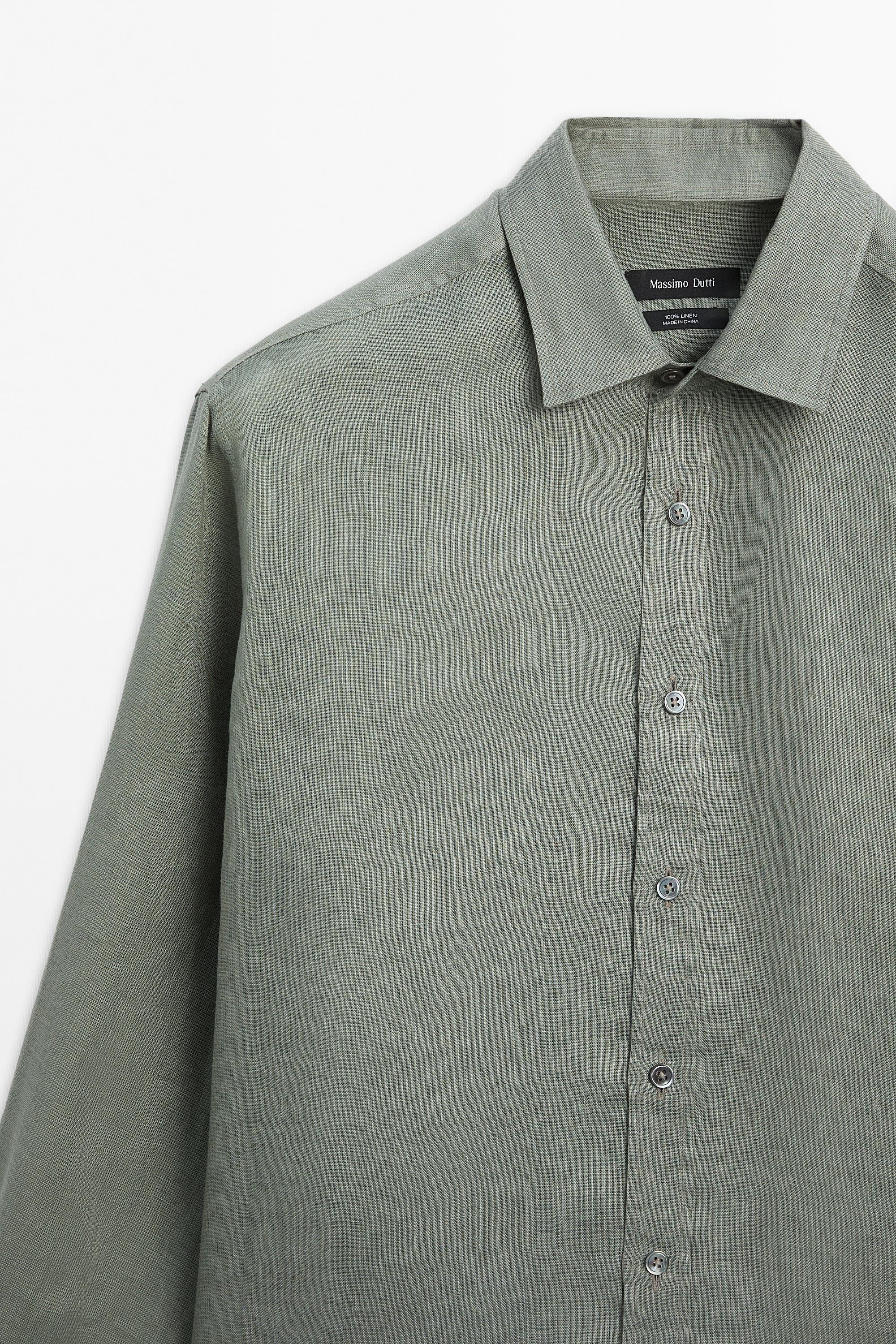 100% linen regular fit shirt