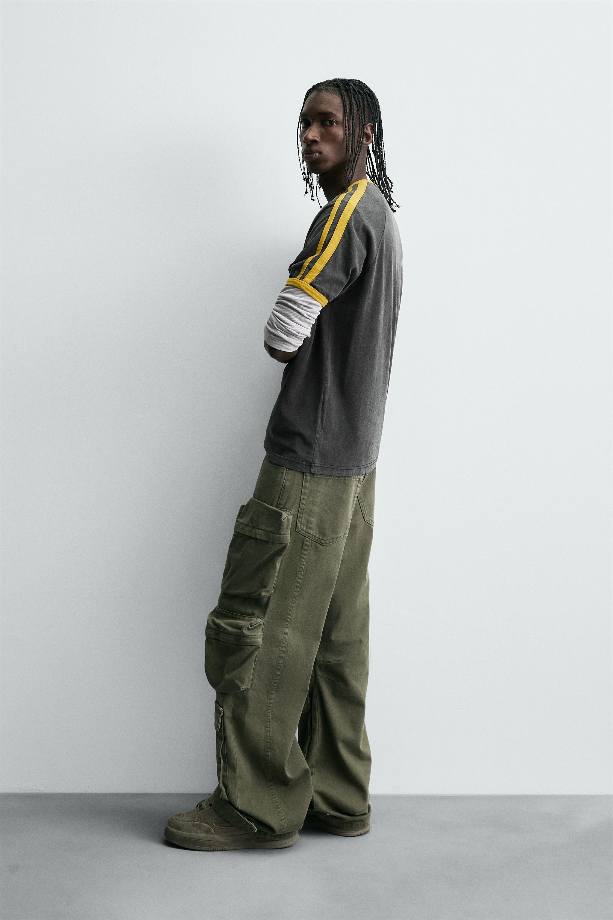 CONTRAST TEXT RIB T-SHIRT