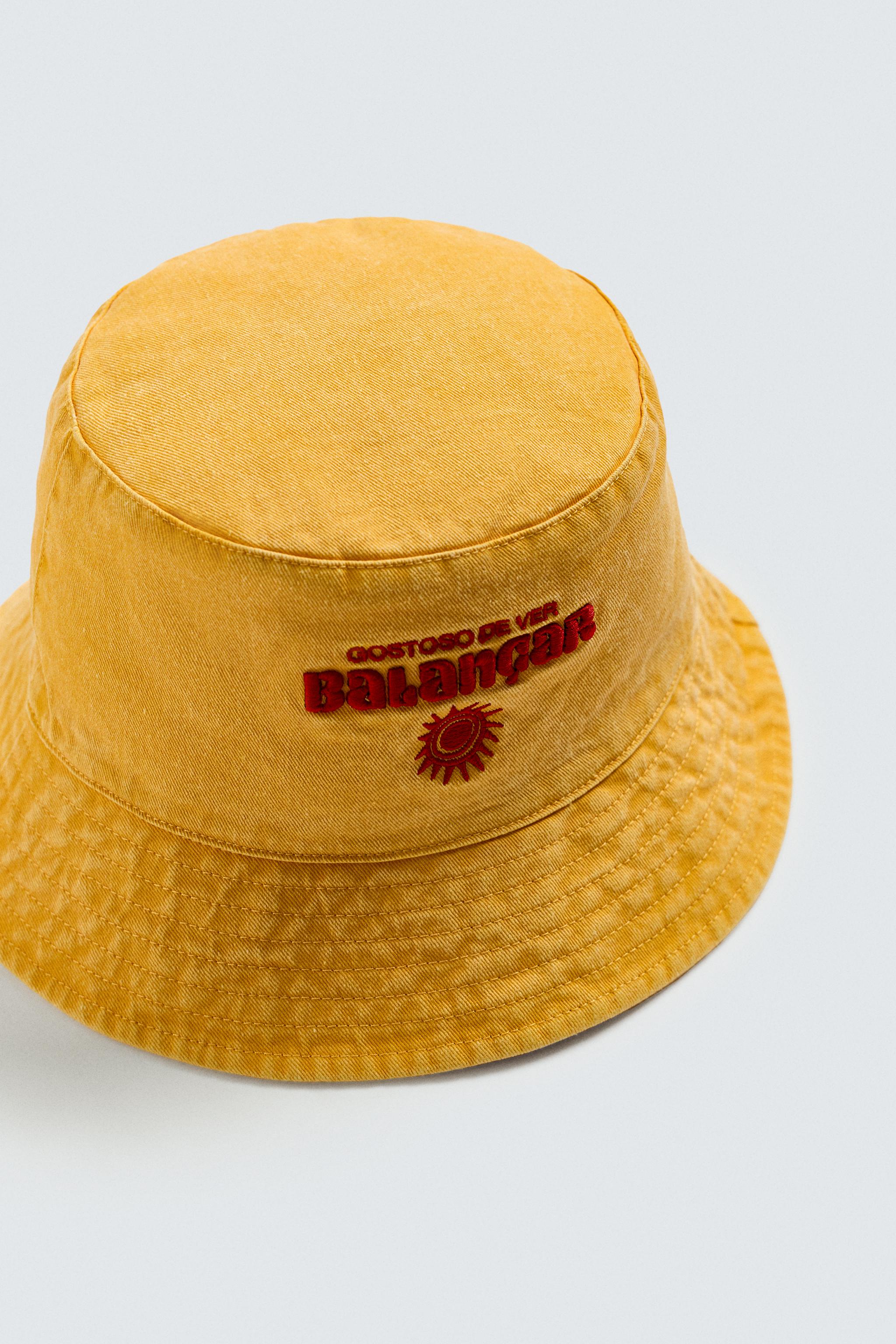 CONTRAST EMBROIDERY BUCKET HAT