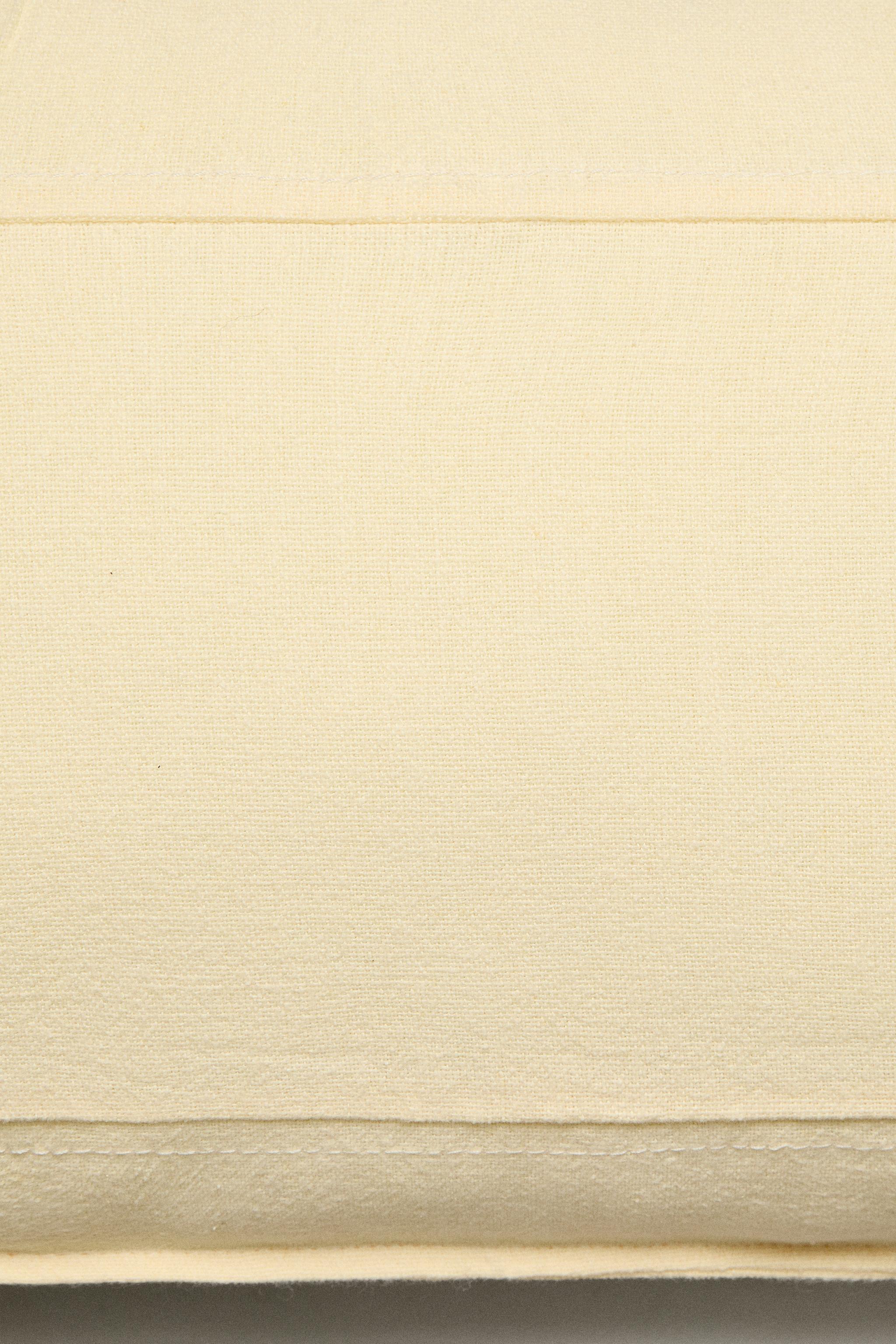 BACKSTITCHED THROW PILLOW COVER