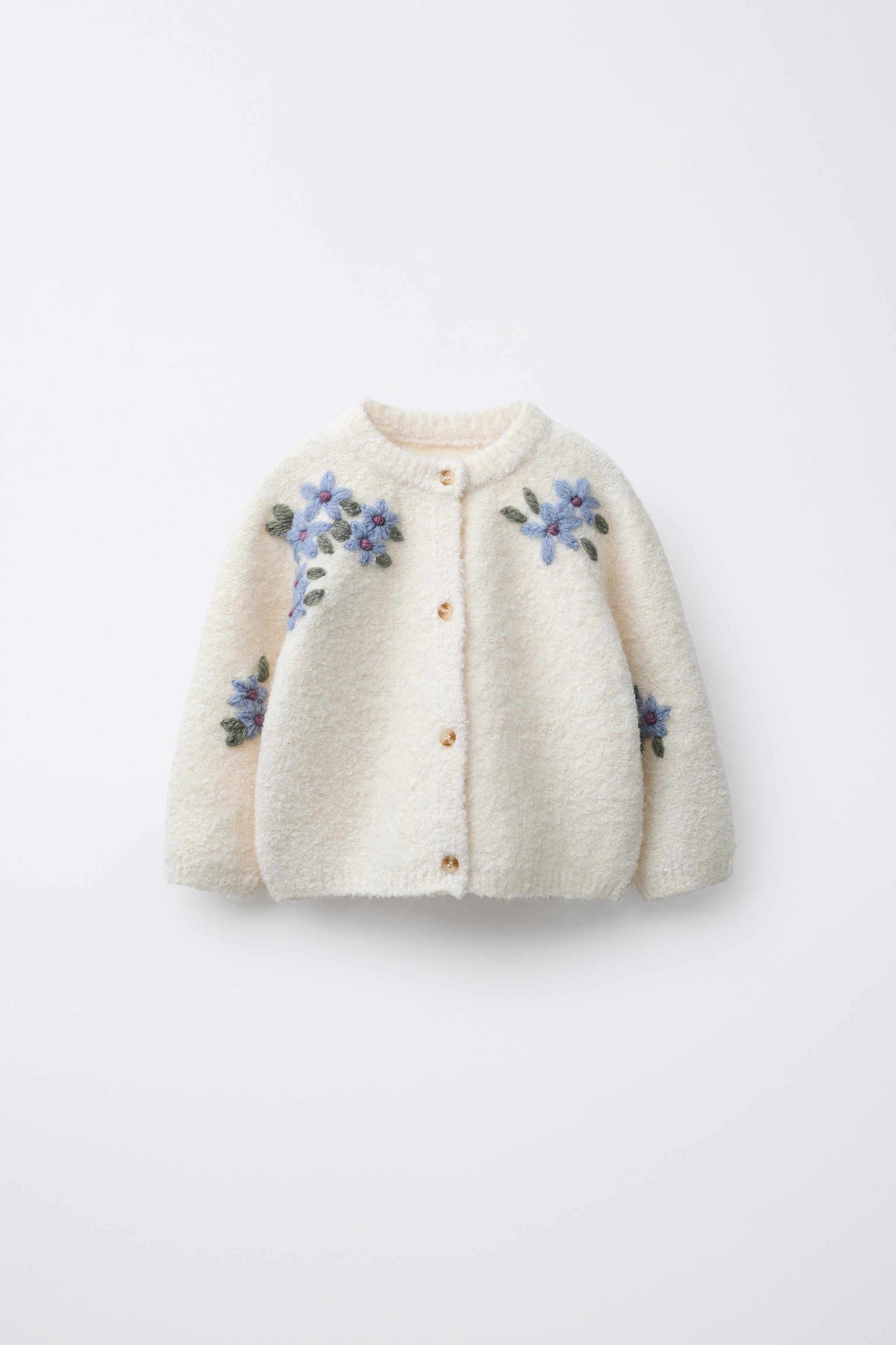 BOUCLÉ FLORAL CARDIGAN