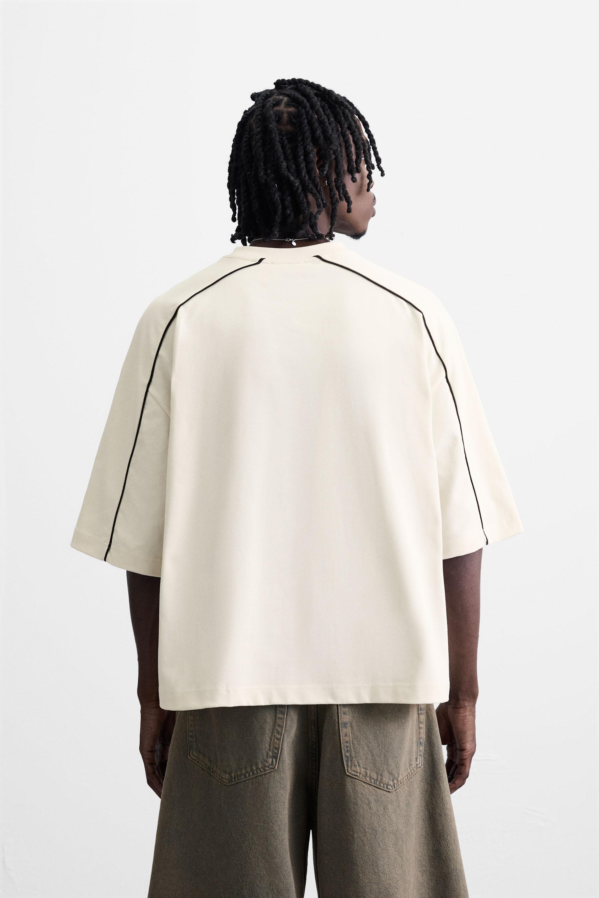 CONTRAST PIPED SWEATSHIRT