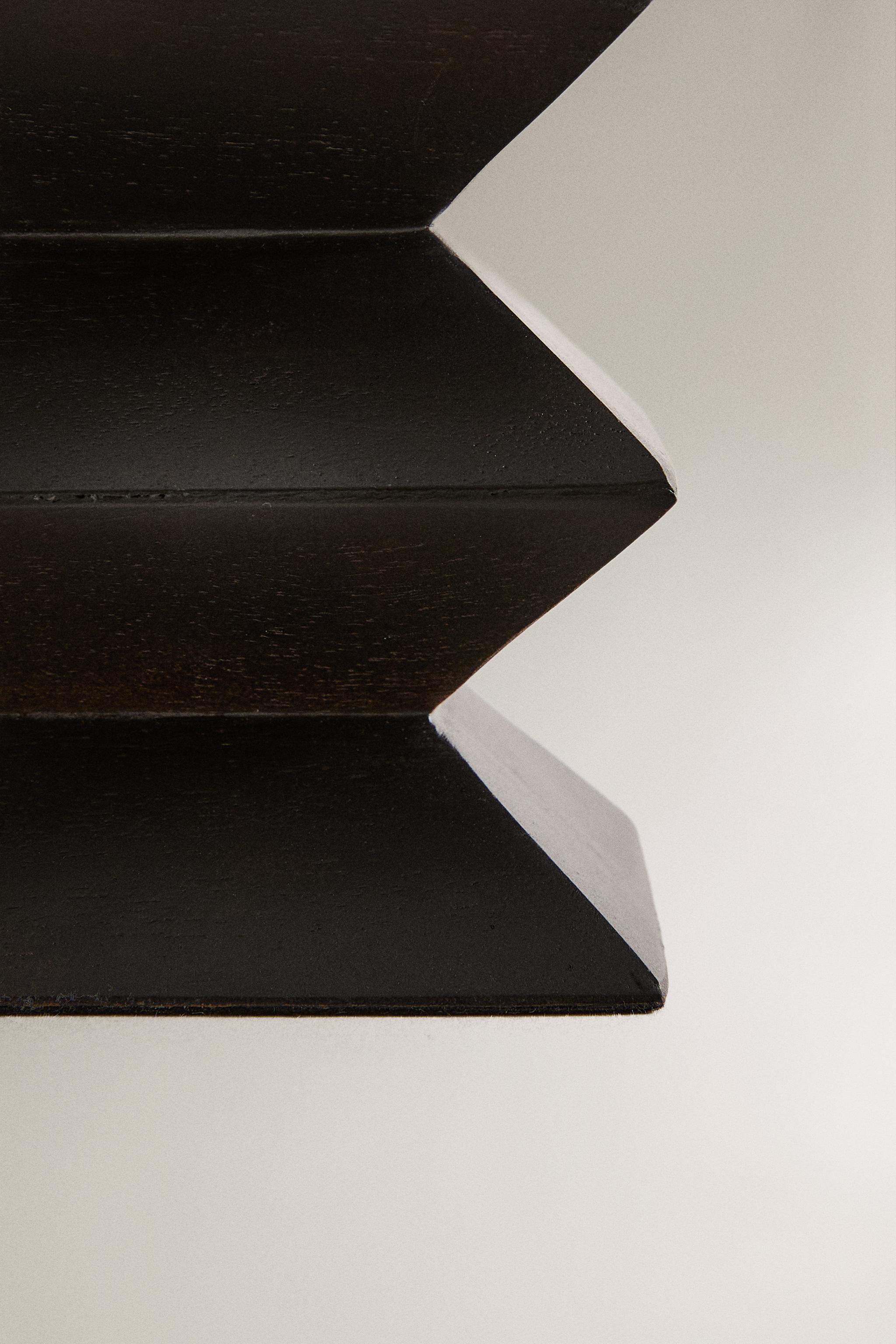 WOODEN PRISM CANDLESTICK