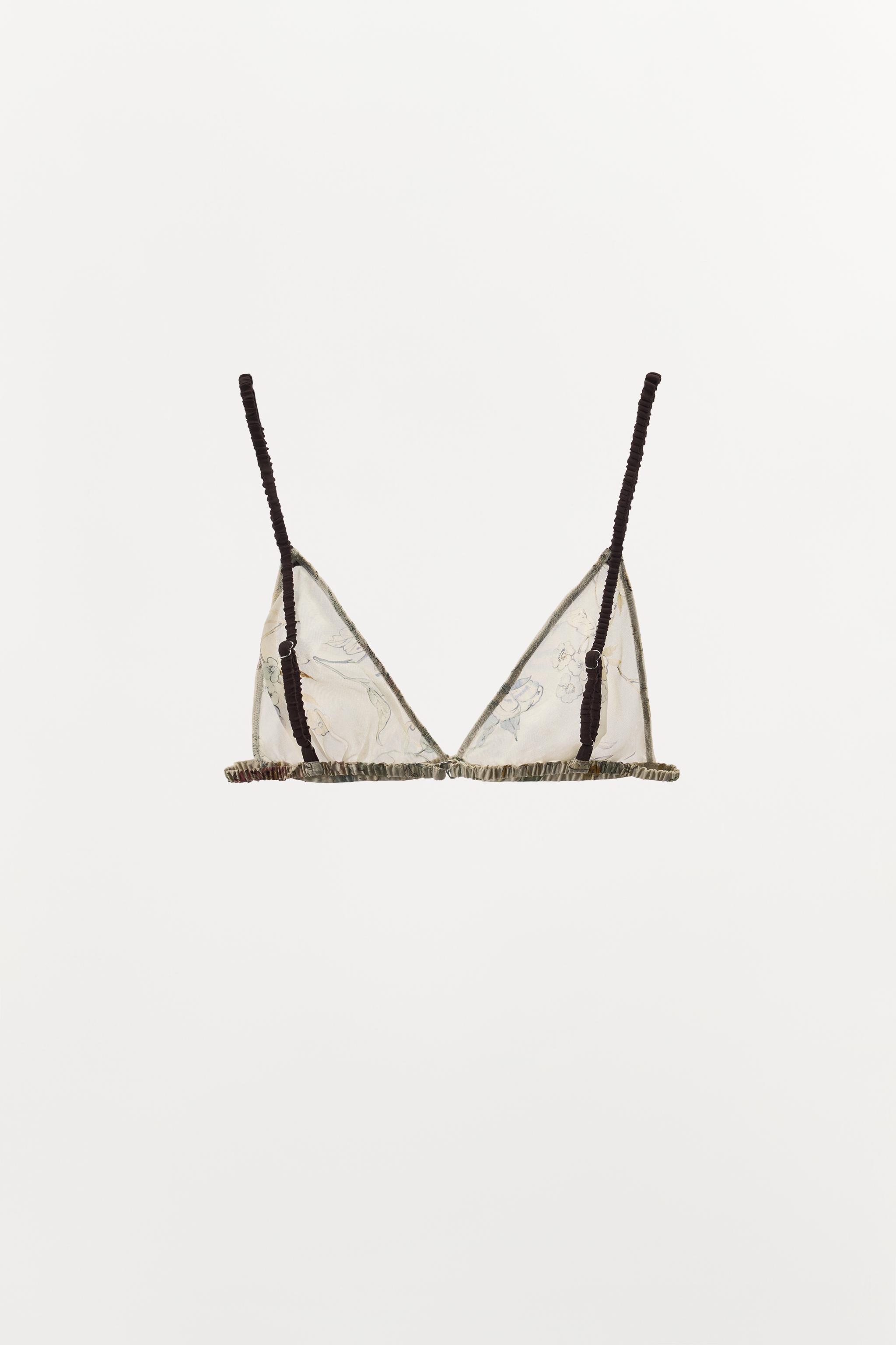 FLORAL PRINT TRIANGLE BRA