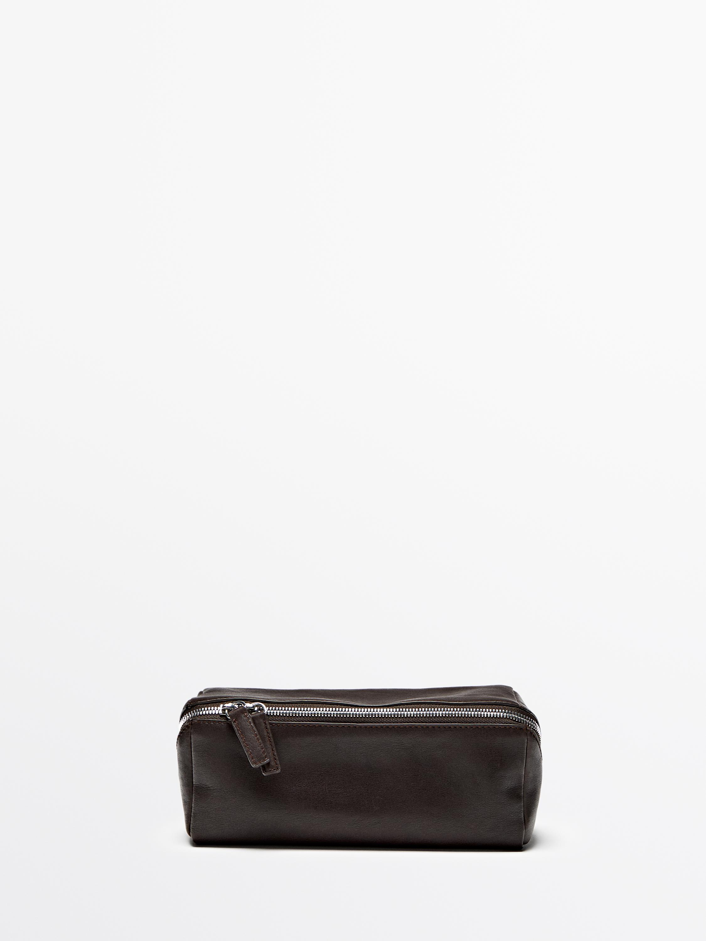 Nappa leather toiletry bag