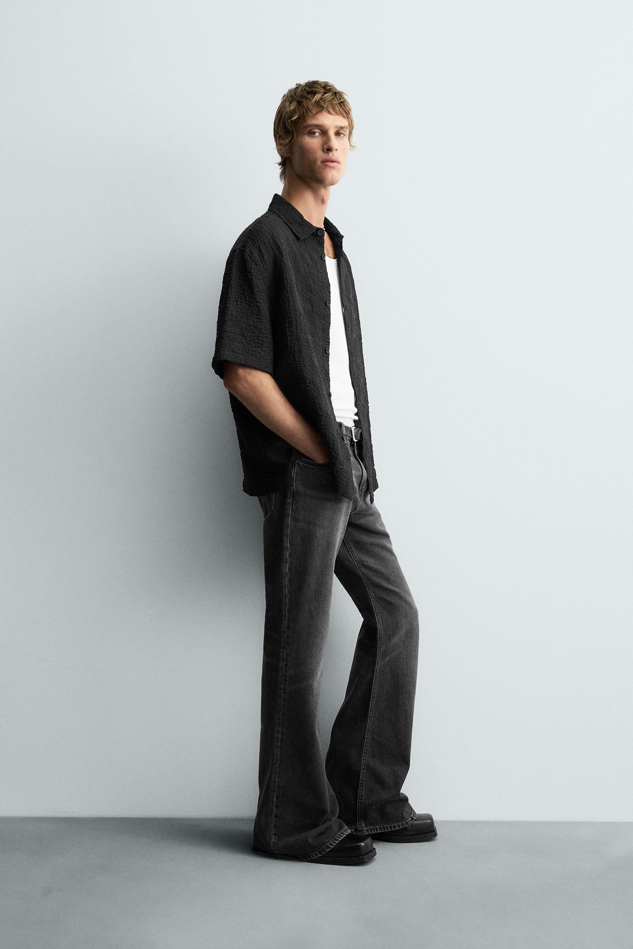 FLOWY TEXTURED SHIRT