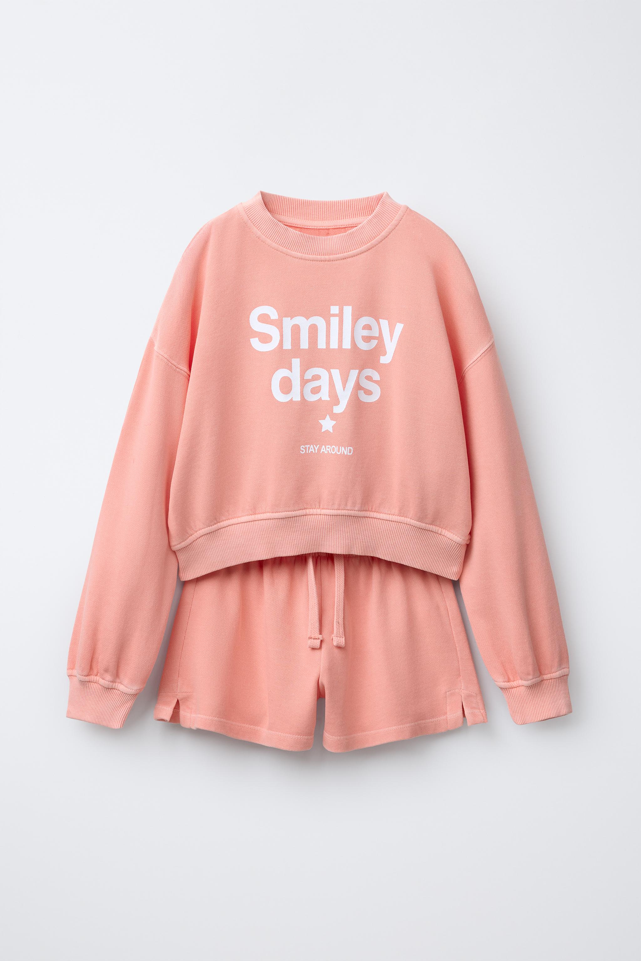 TEXT SWEATSHIRT AND BERMUDA SET